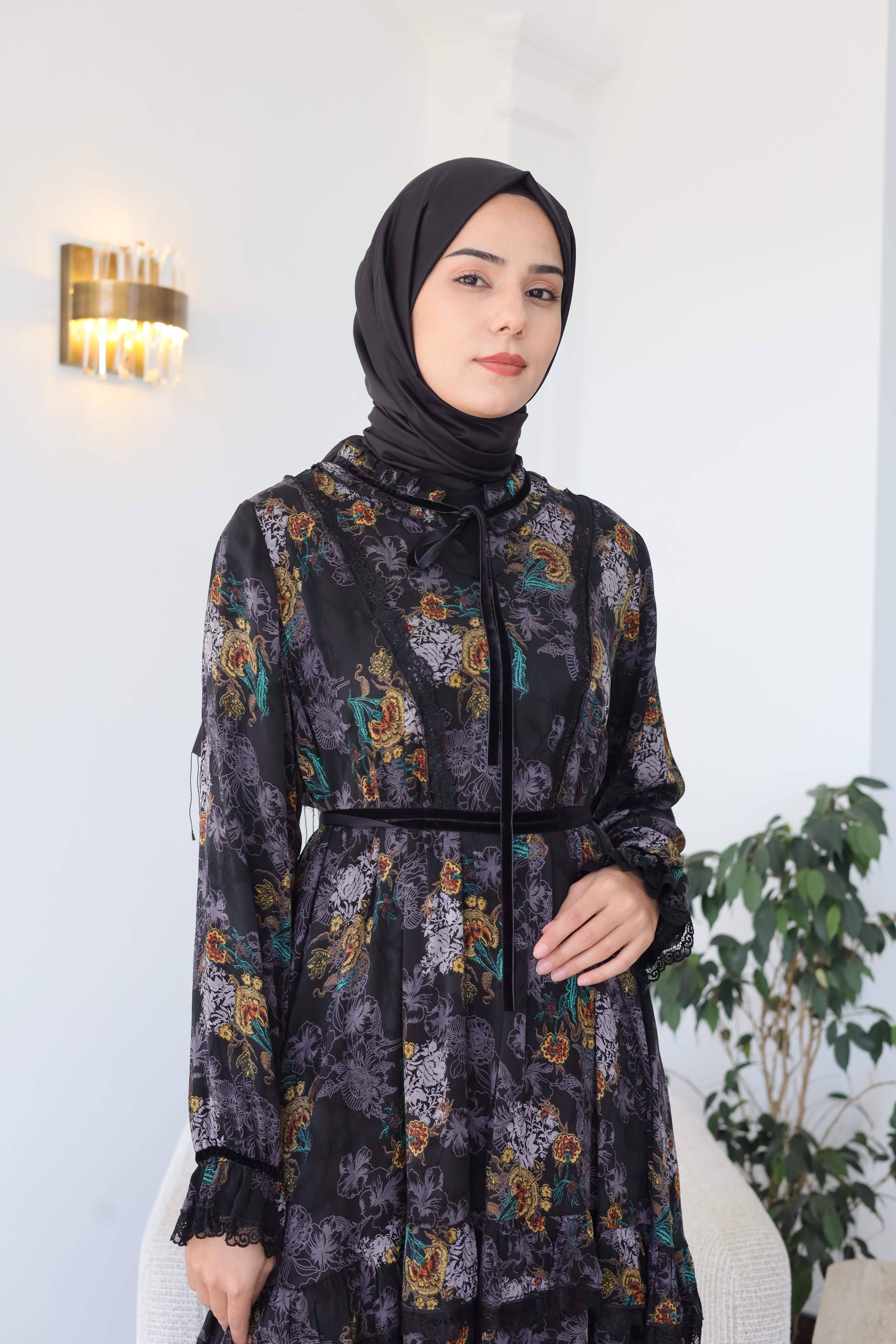 Misswhence Gökkuşağı Jakar Elbise 38805