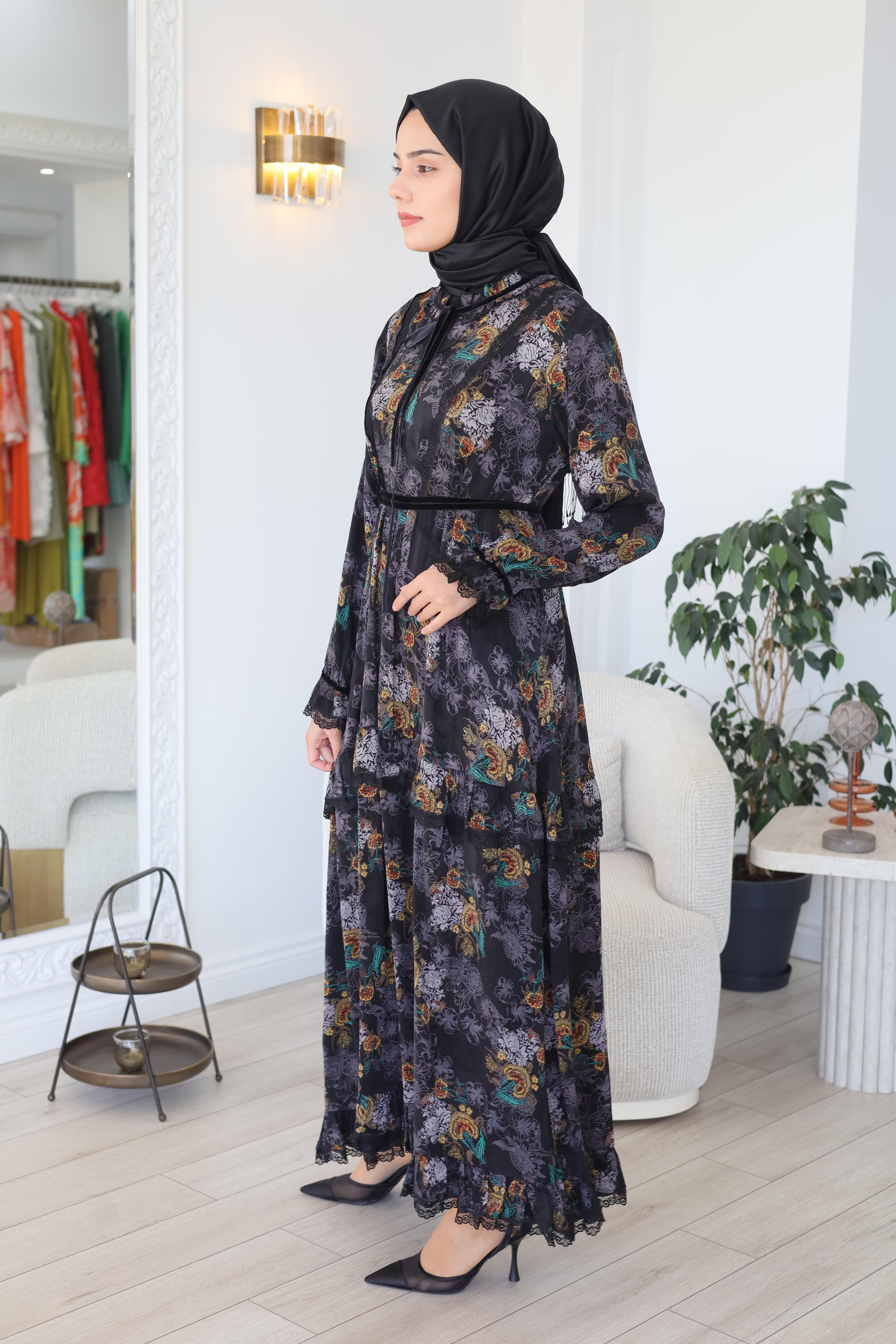 Misswhence Gökkuşağı Jakar Elbise 38805