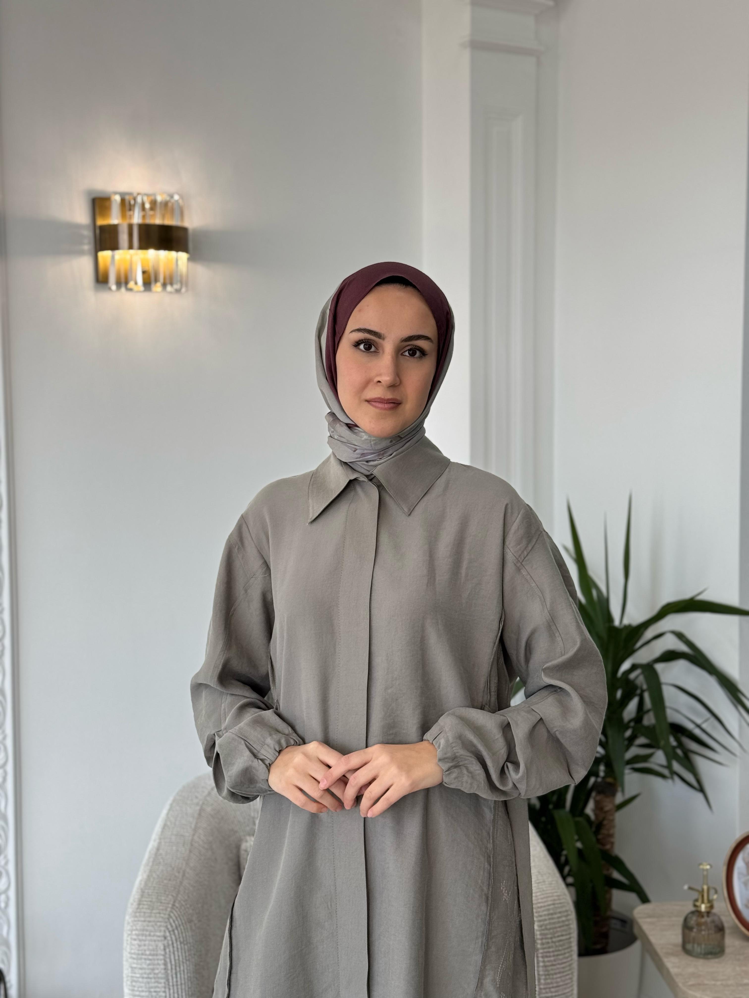 Misswhence Gömlek Pantolon Takım Gri 37301