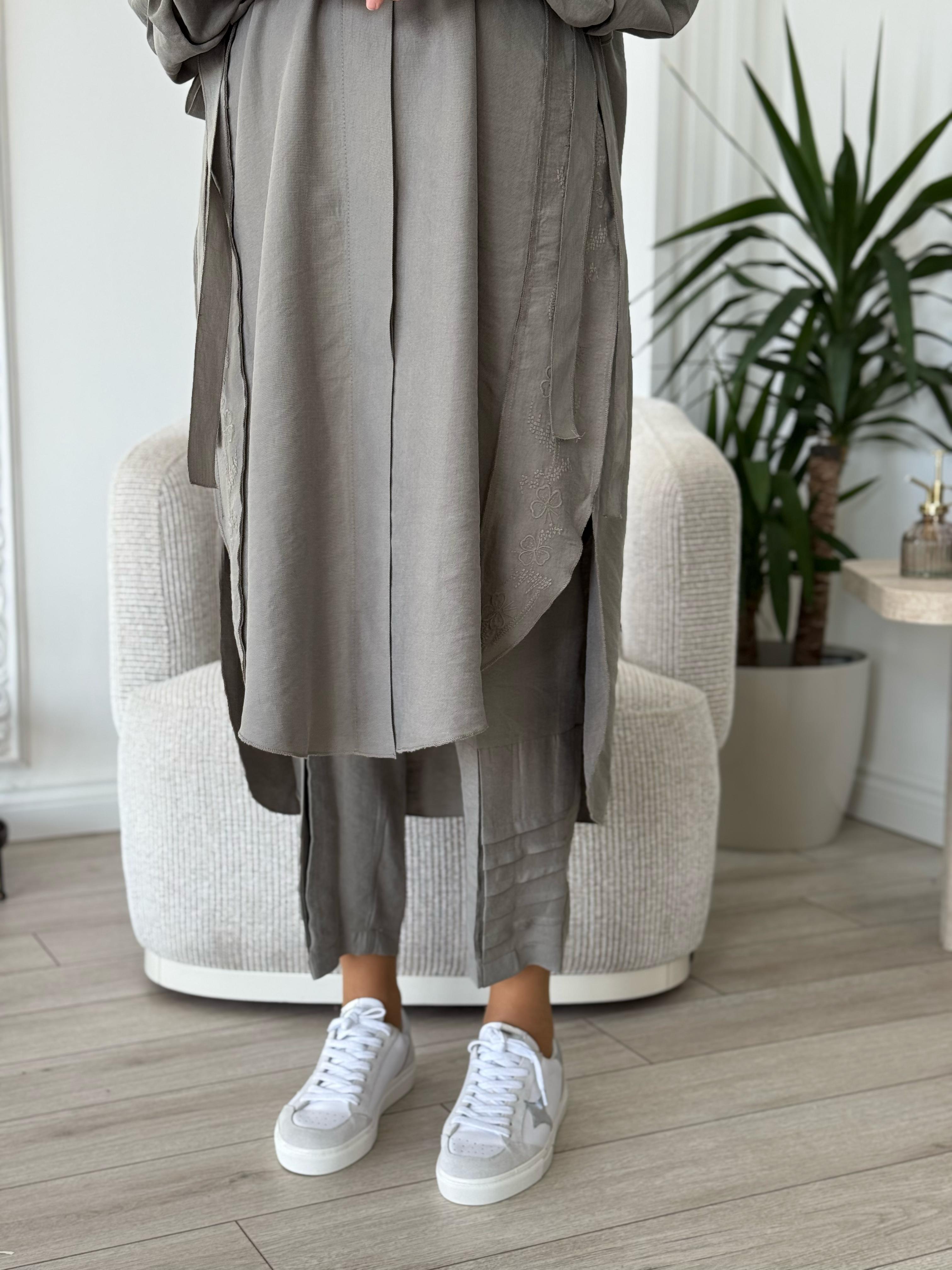 Misswhence Gömlek Pantolon Takım Gri 37301