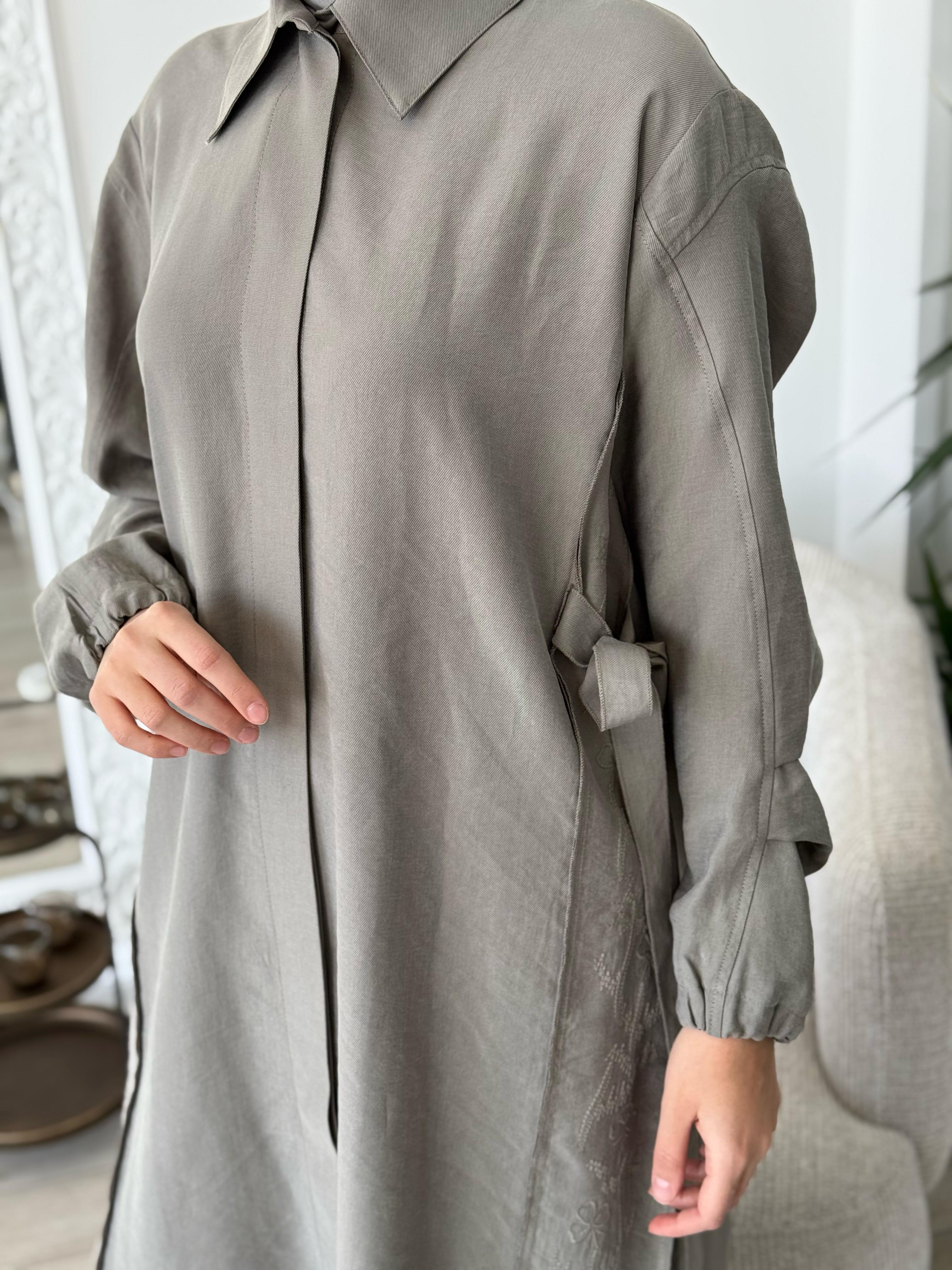 Misswhence Gömlek Pantolon Takım Gri 37301