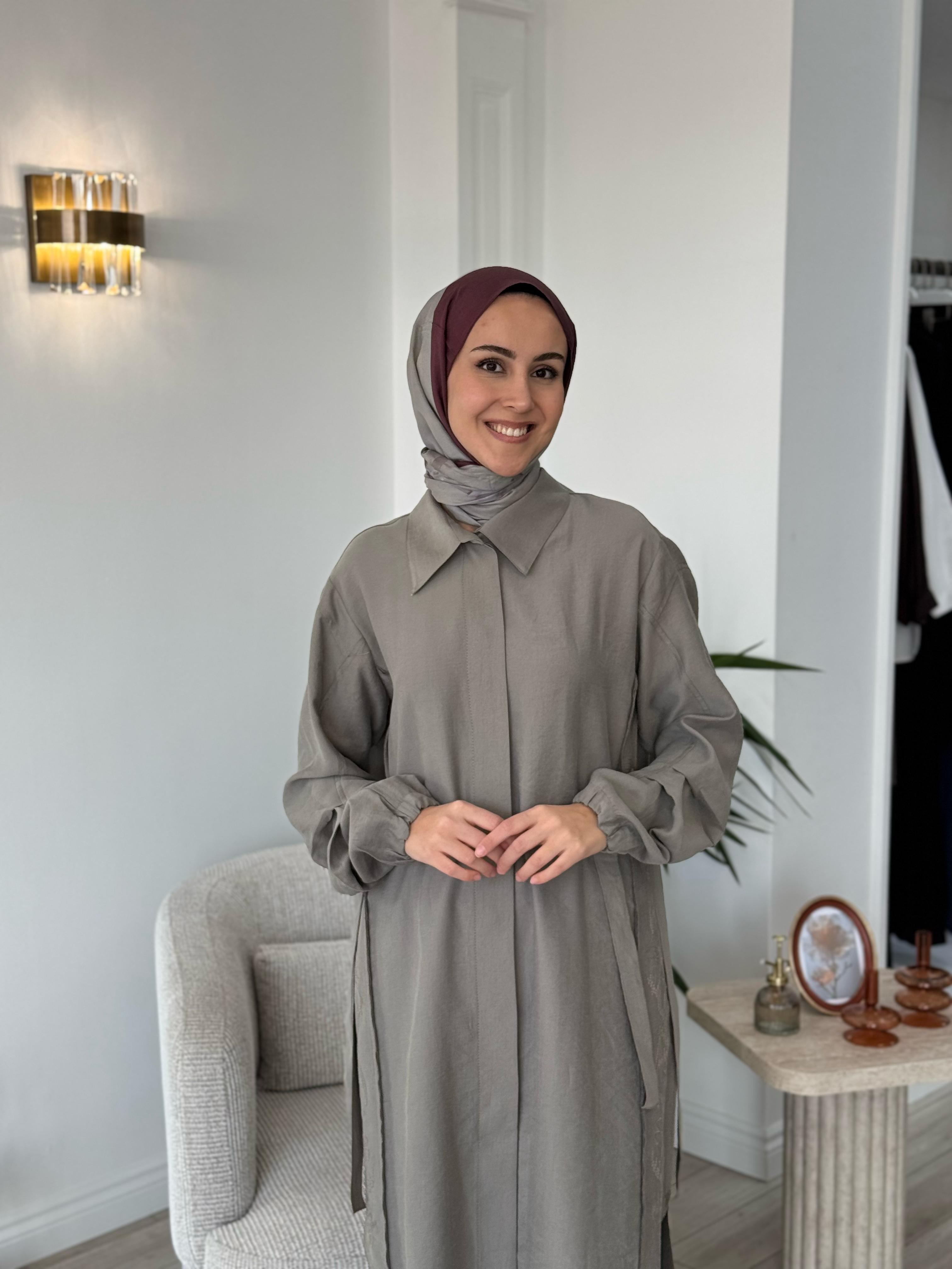 Misswhence Gömlek Pantolon Takım Gri 37301