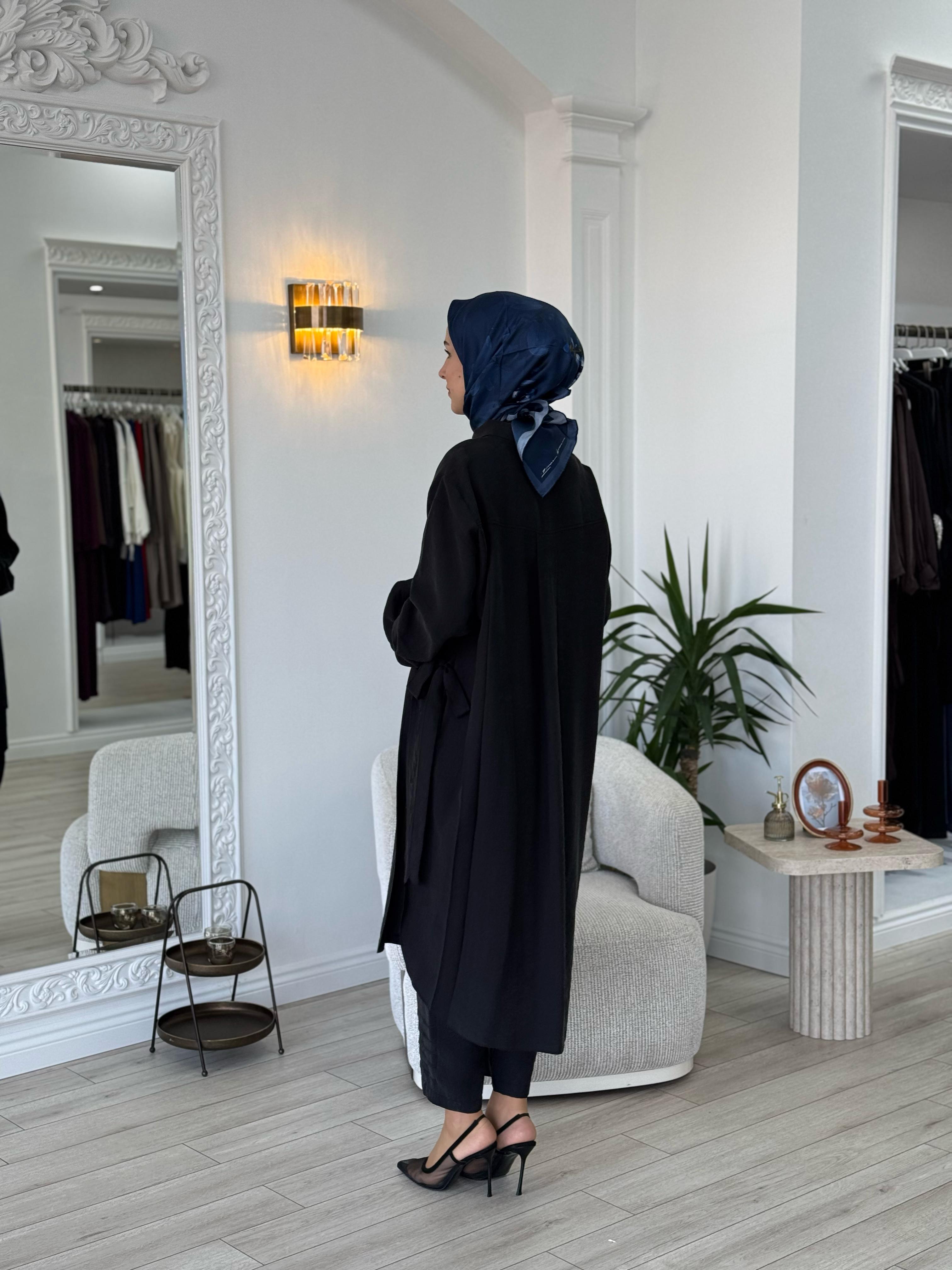 Misswhence Gömlek Pantolon Takım Siyah  37301