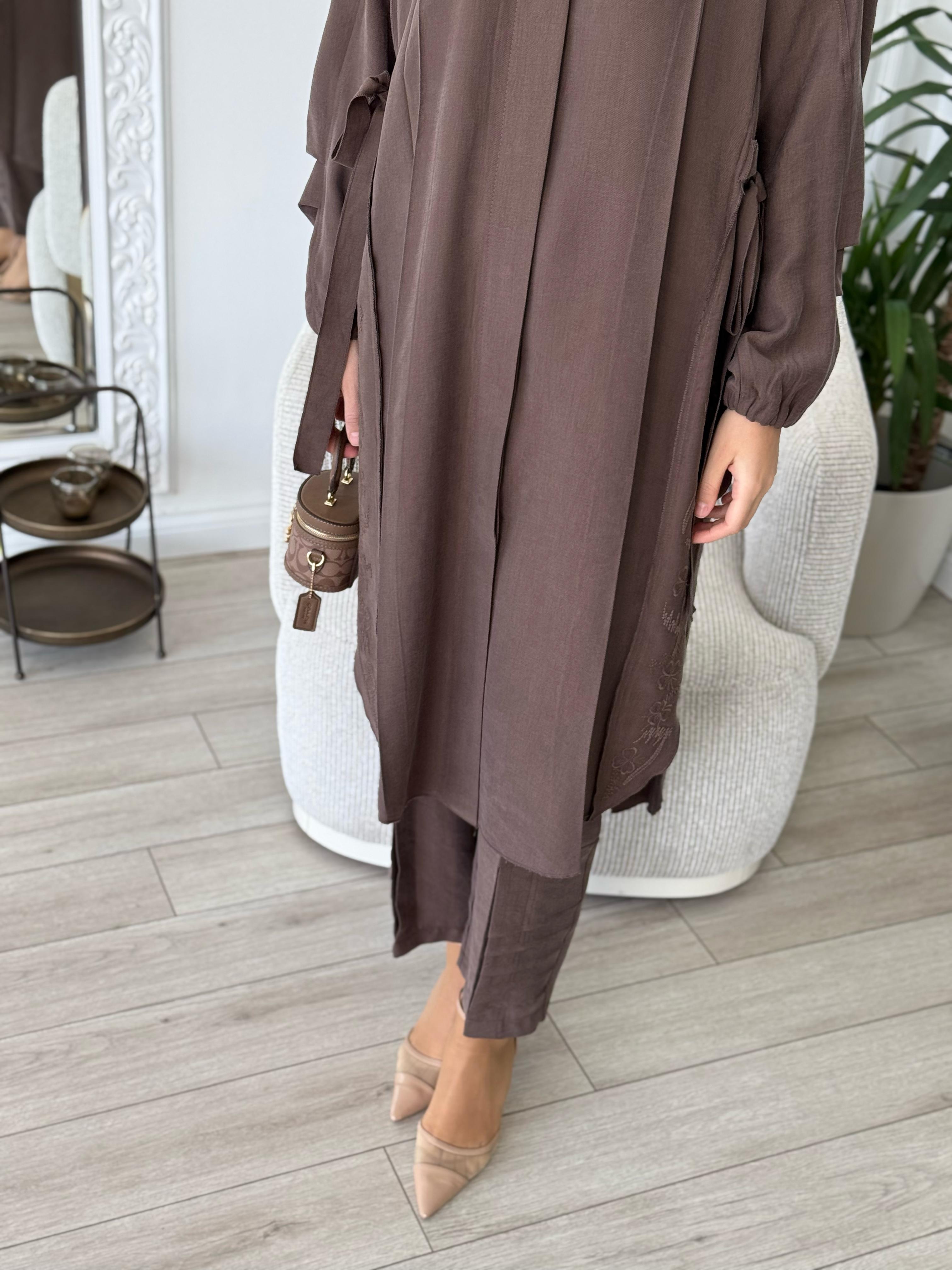 Misswhence Gömlek Pantolon Takım Vizon 37301