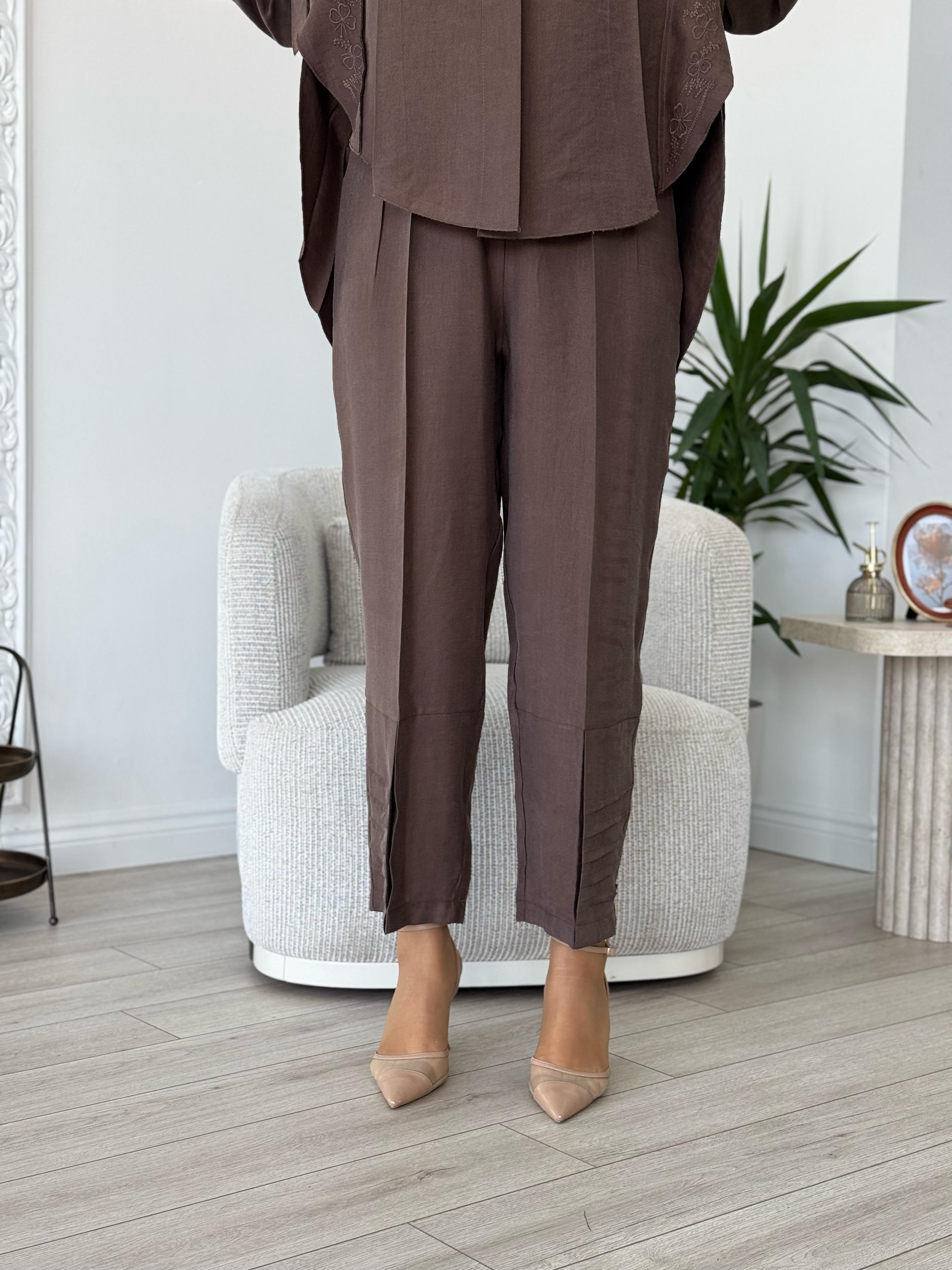 Misswhence Gömlek Pantolon Takım Vizon 37301