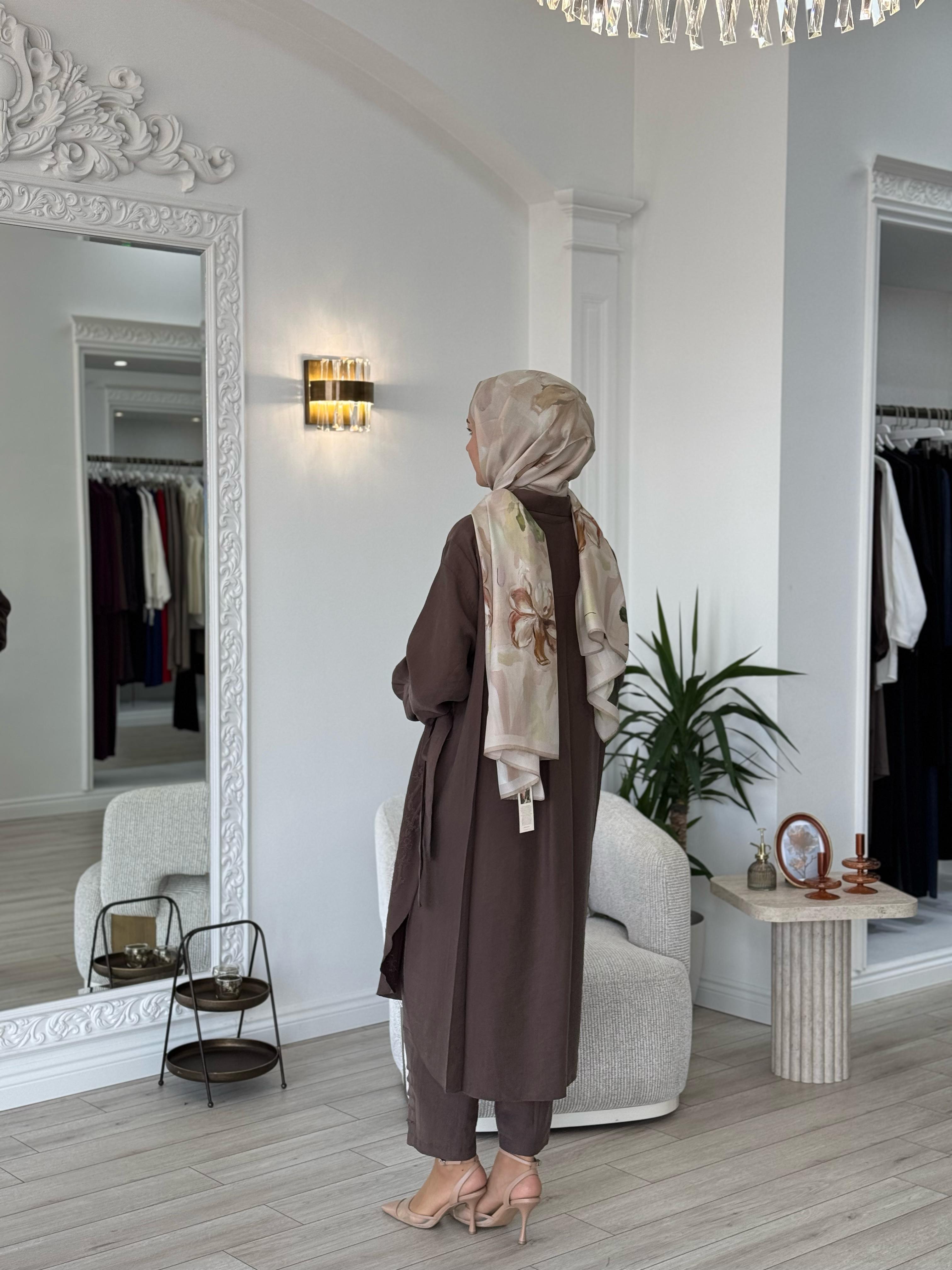 Misswhence Gömlek Pantolon Takım Vizon 37301
