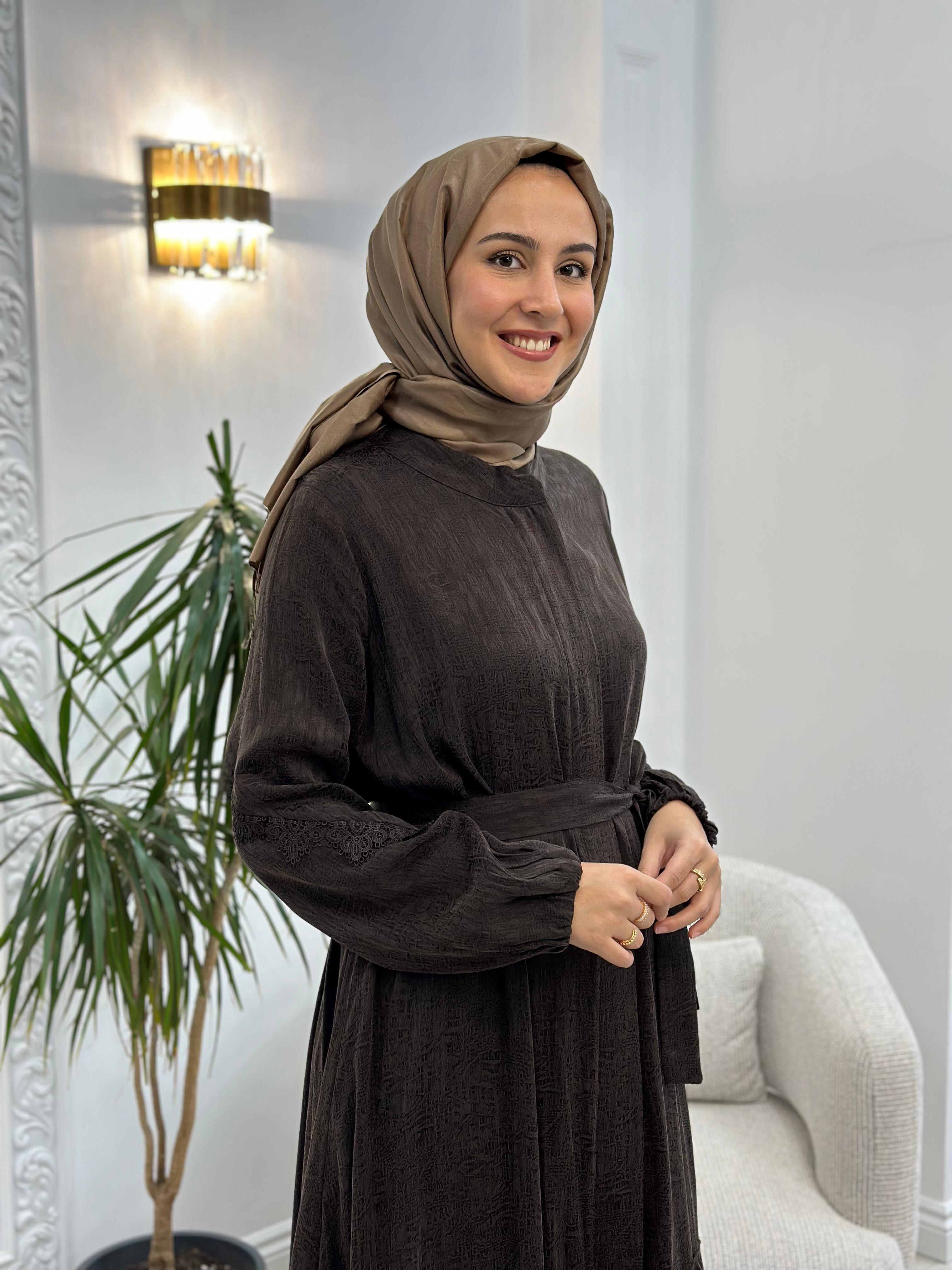 Misswhence Güpür Detaylı Cupro Pardesü 36528