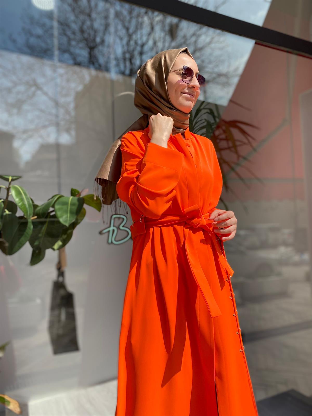 Misswhence Halka Detay Mercan Pardesü 33504