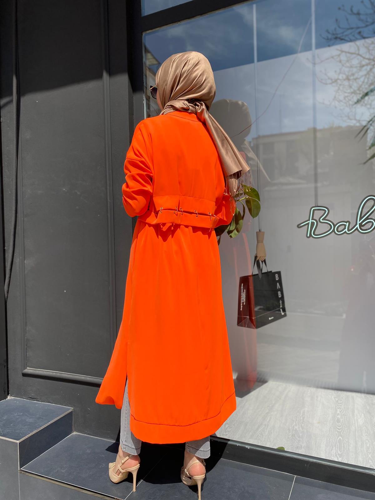 Misswhence Halka Detay Mercan Pardesü 33504
