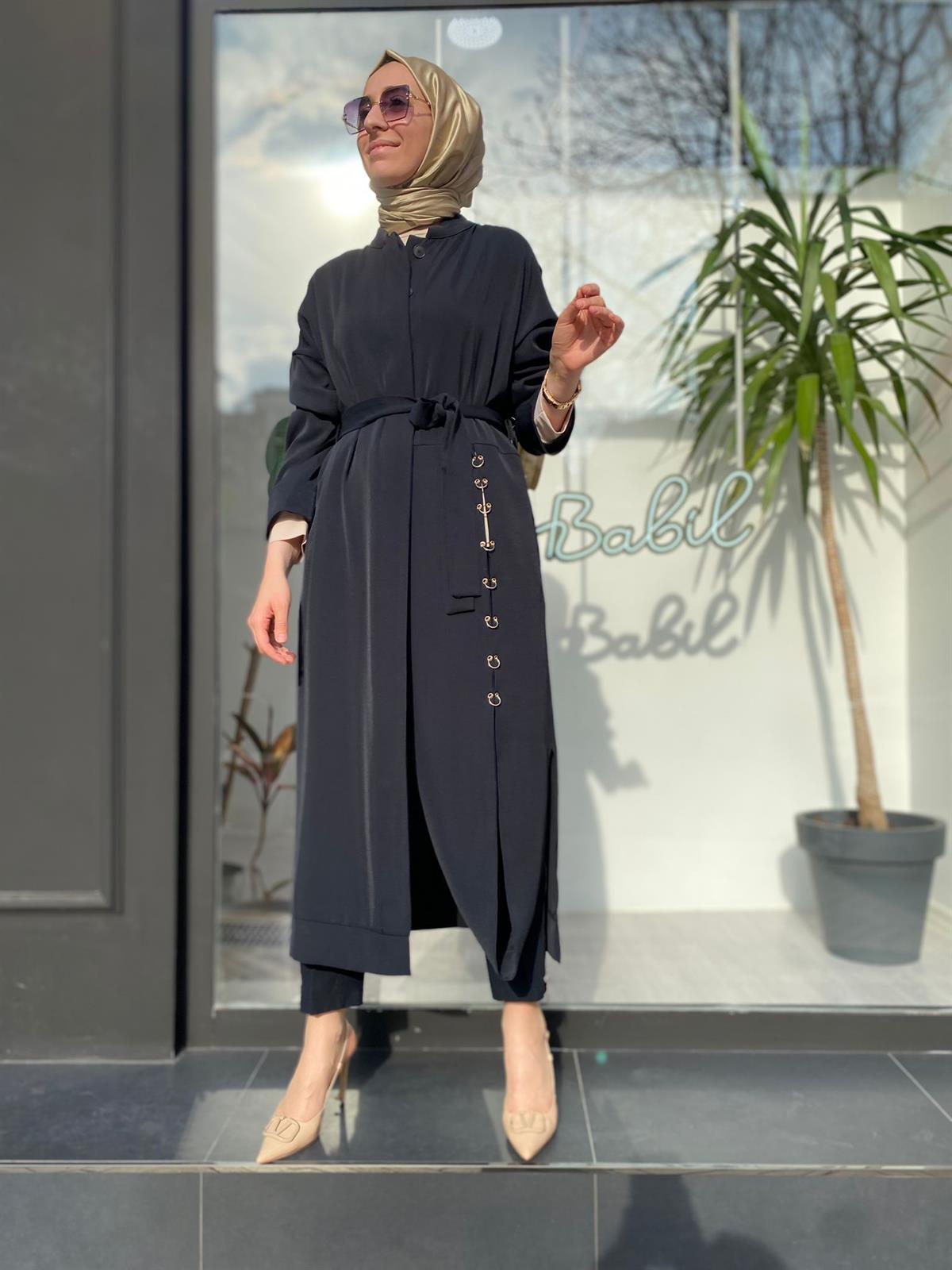 Sherbetプルオーバー　お値下げ可能です！ Misswhence Halka Detay Siyah Pardesü 33504 - Babilbutik