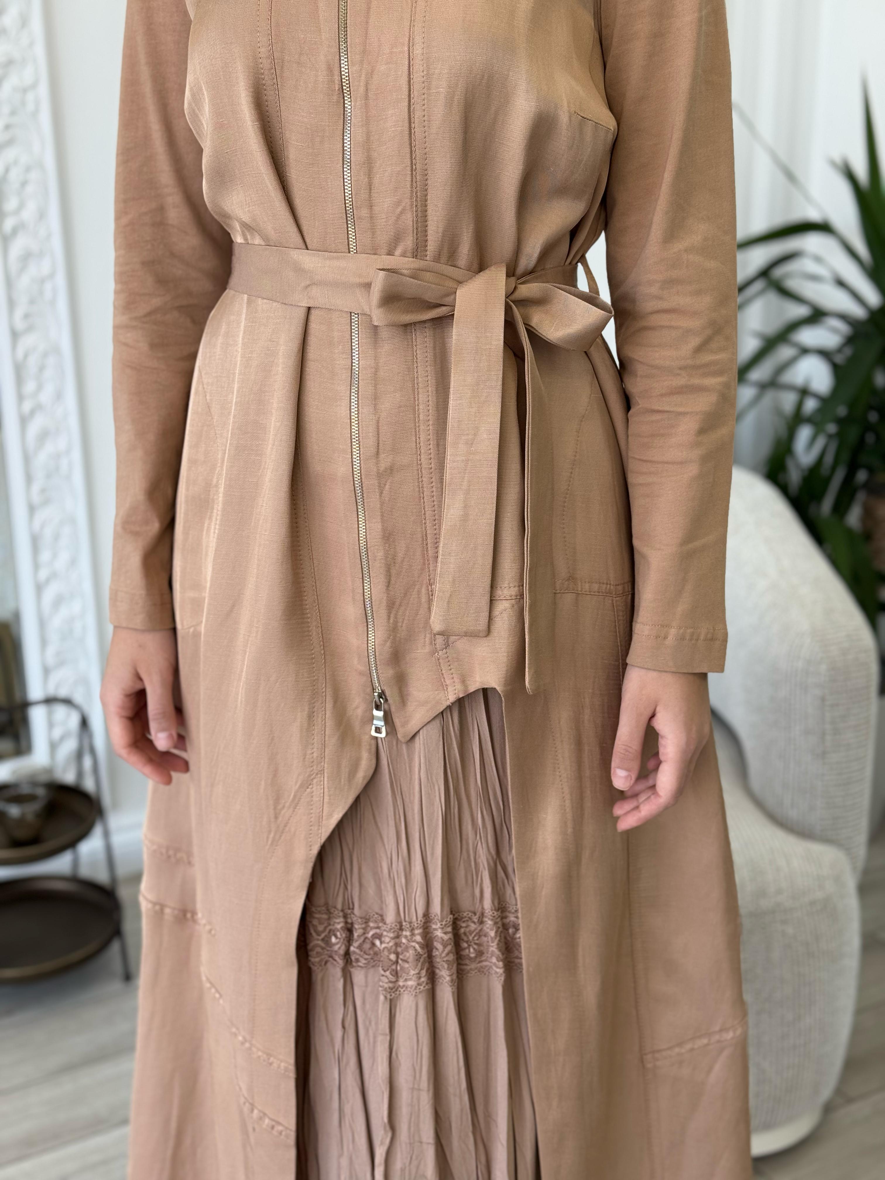 Misswhence İkili Elbise Camel 37806
