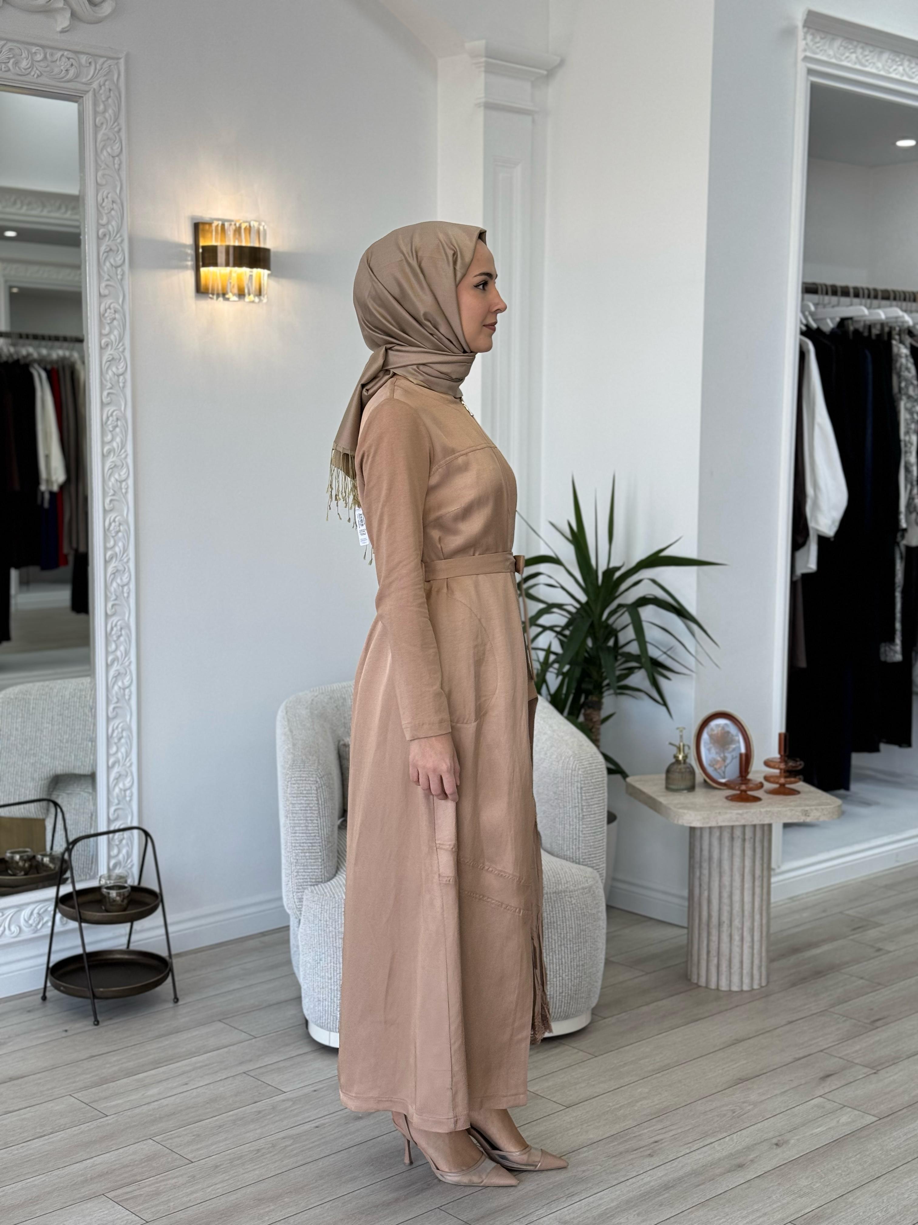 Misswhence İkili Elbise Camel 37806