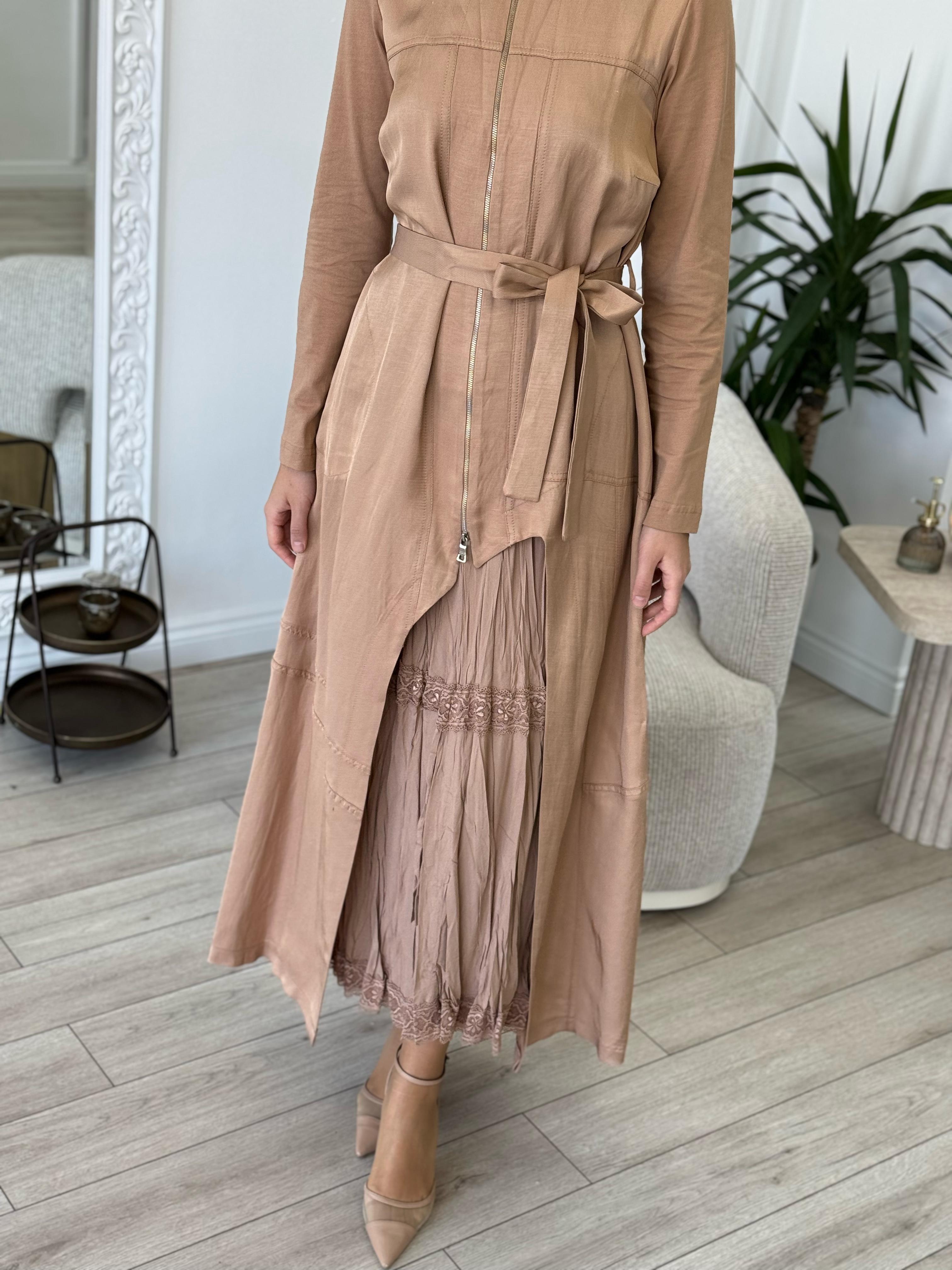 Misswhence İkili Elbise Camel 37806