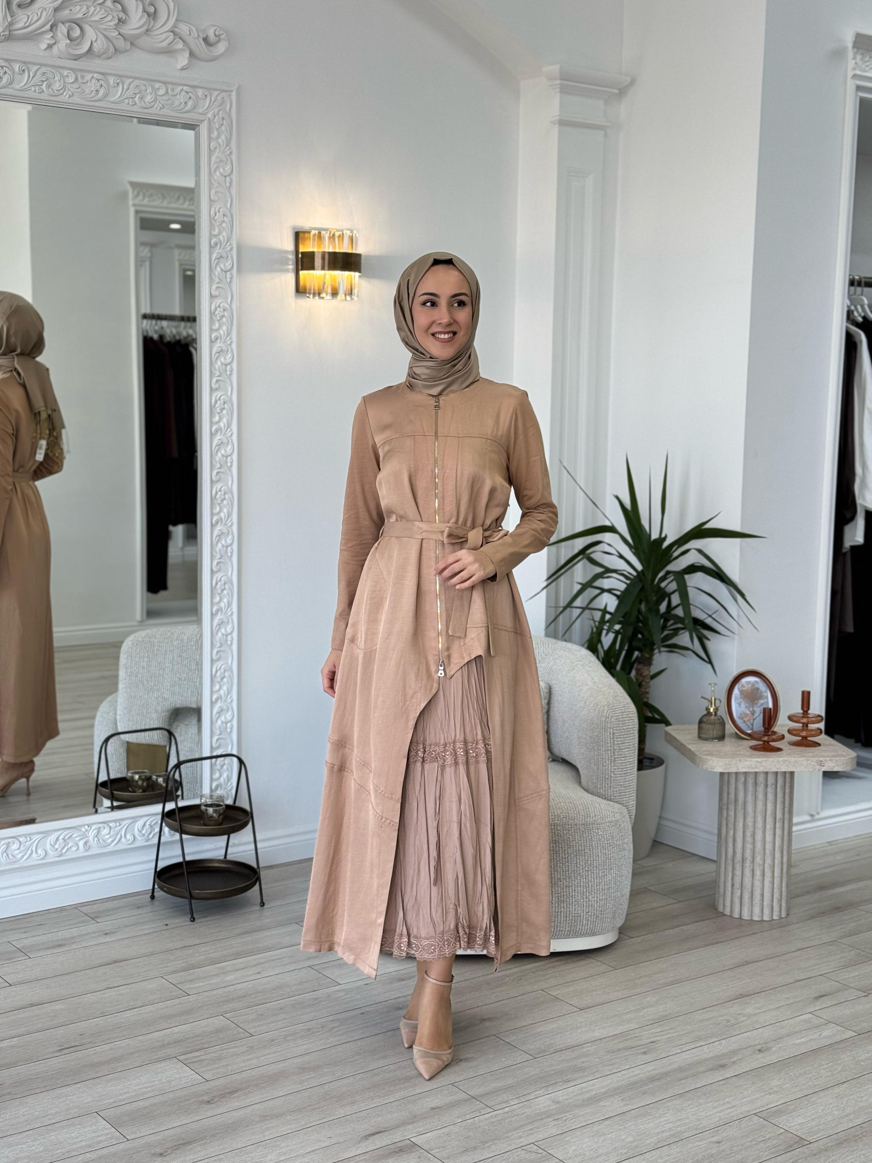Misswhence İkili Elbise Camel 37806