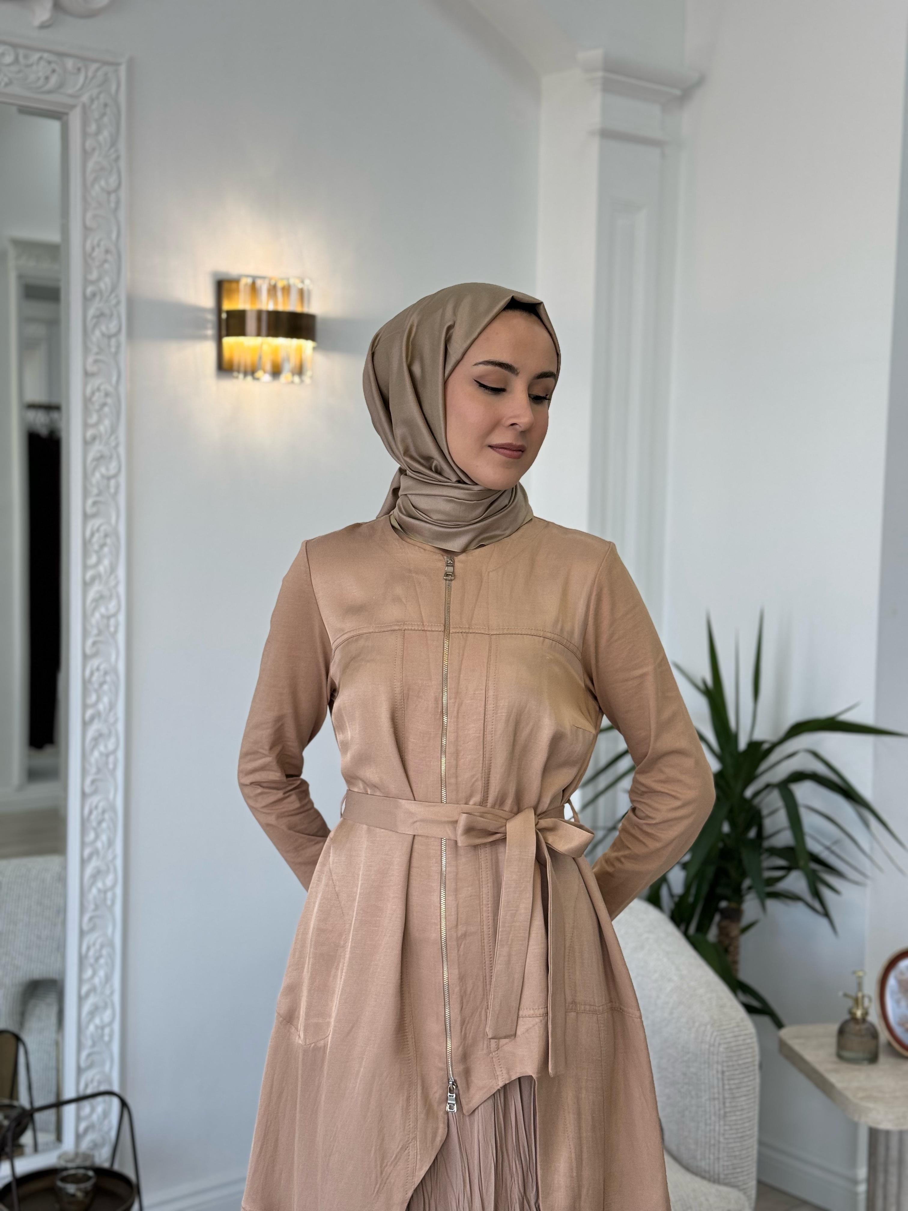 Misswhence İkili Elbise Camel 37806
