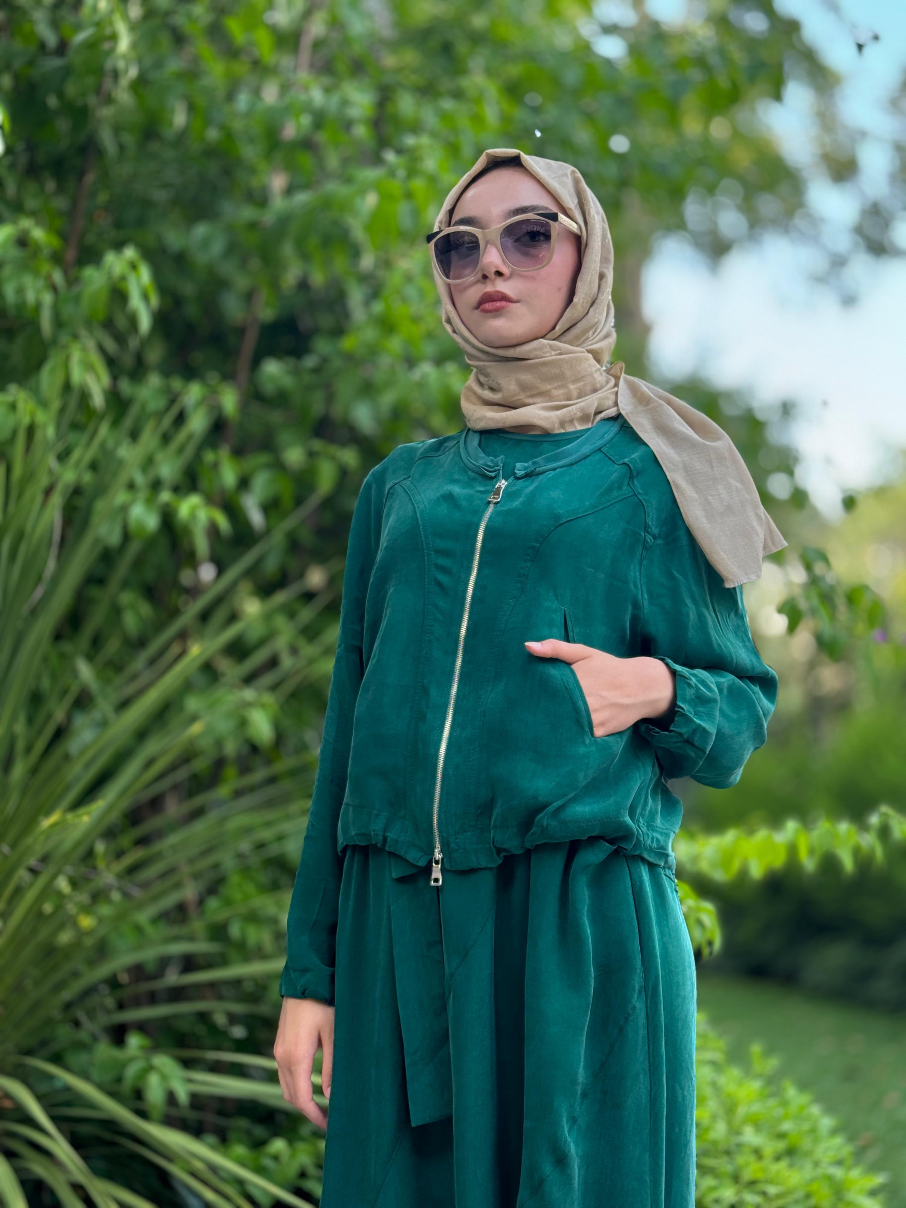 Misswhence İkili Tulum Takım Zümrüt 35823