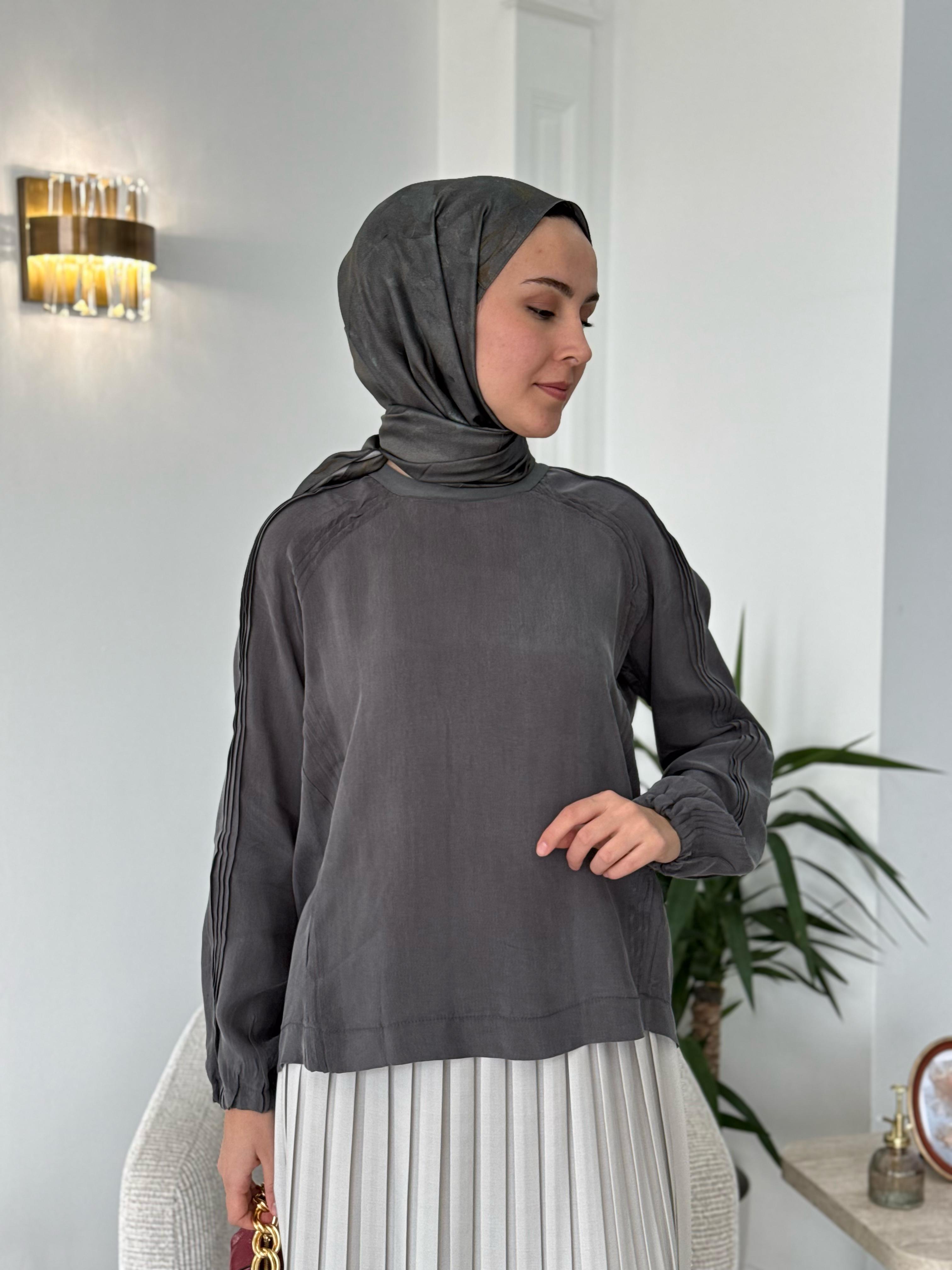 Misswhence İpek Tunik Gri 37004