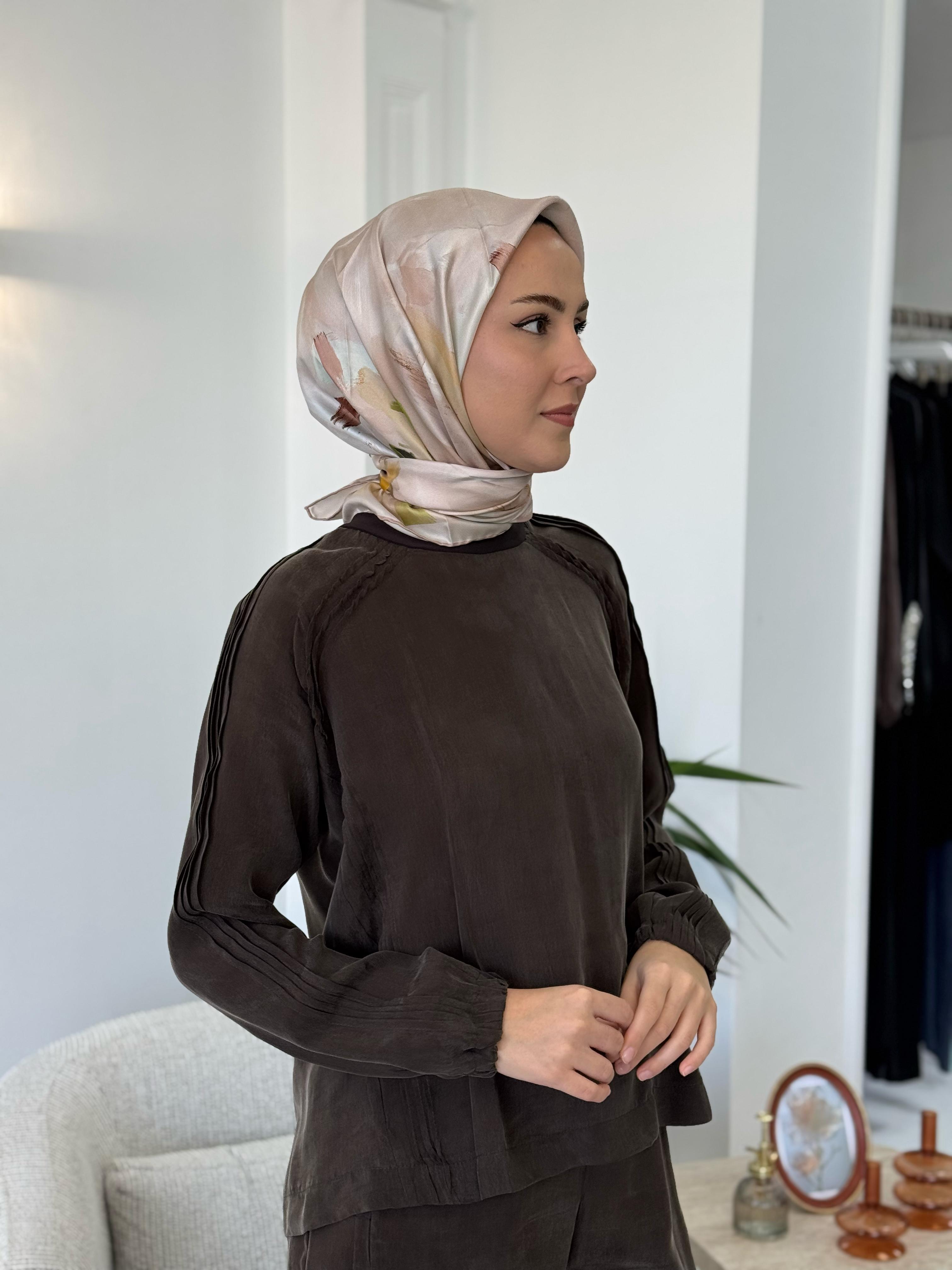 Misswhence İpek Tunik Kahve 37004