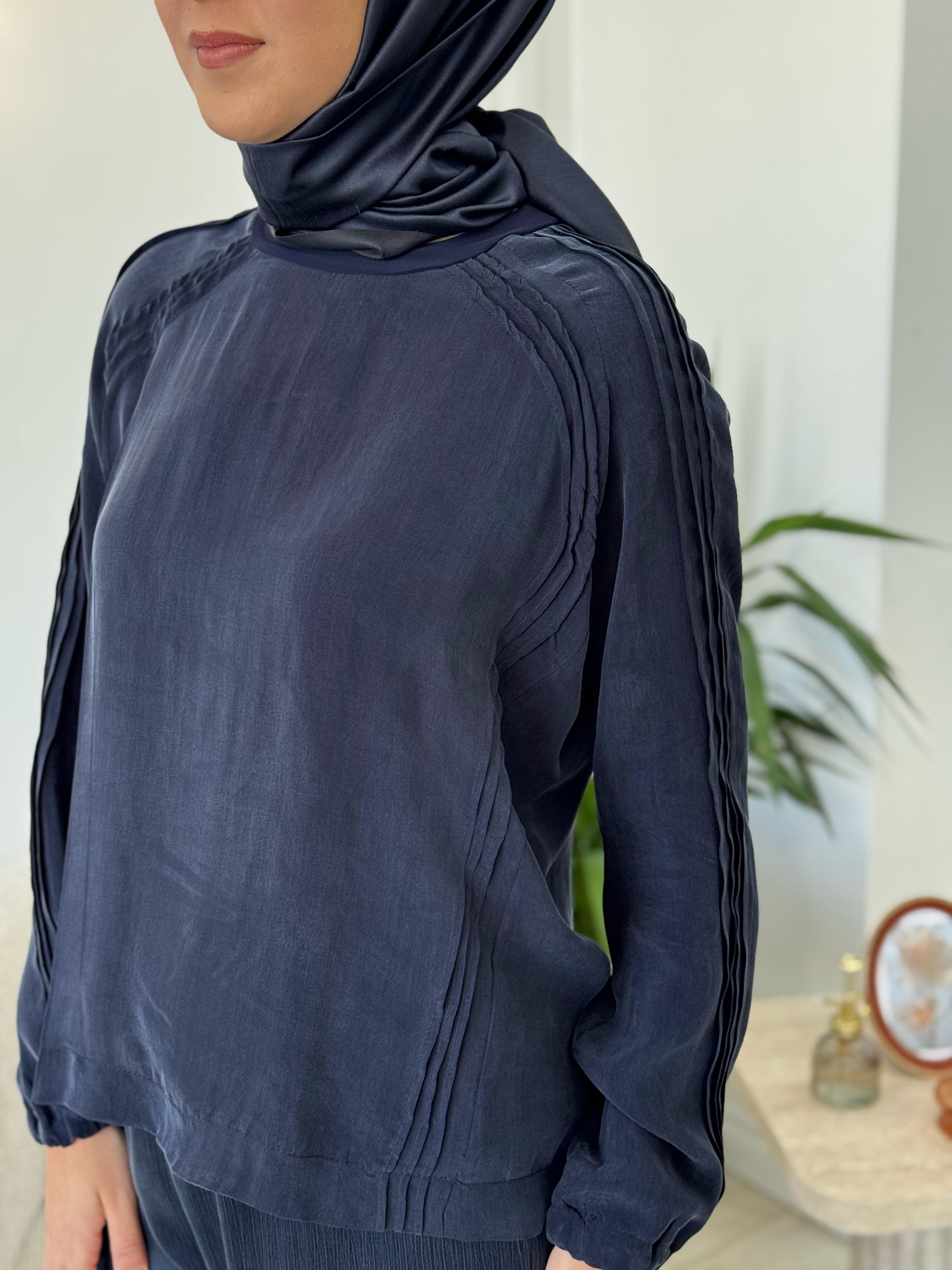 Misswhence İpek Tunik Lacivert 37004