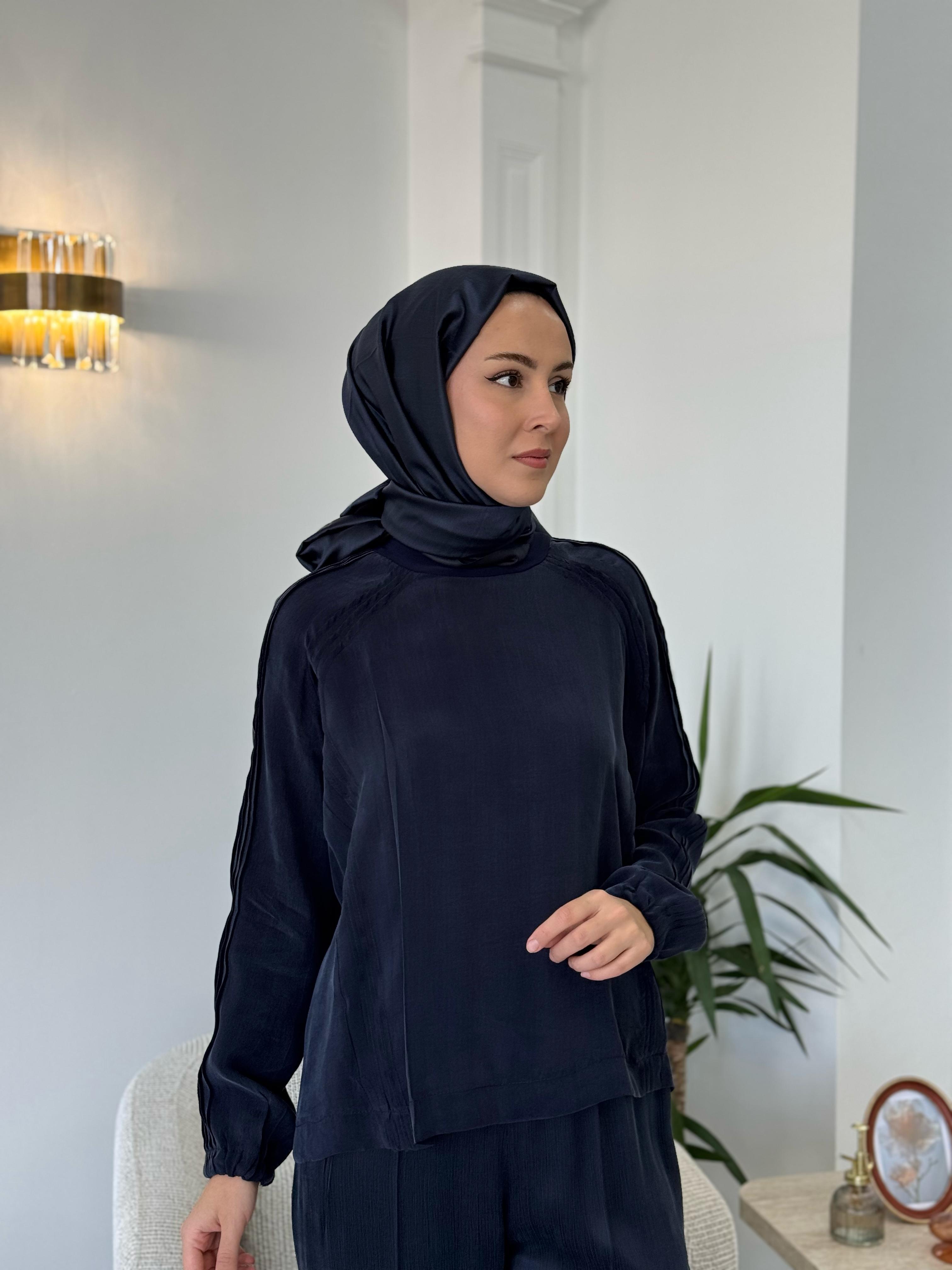 Misswhence İpek Tunik Lacivert 37004