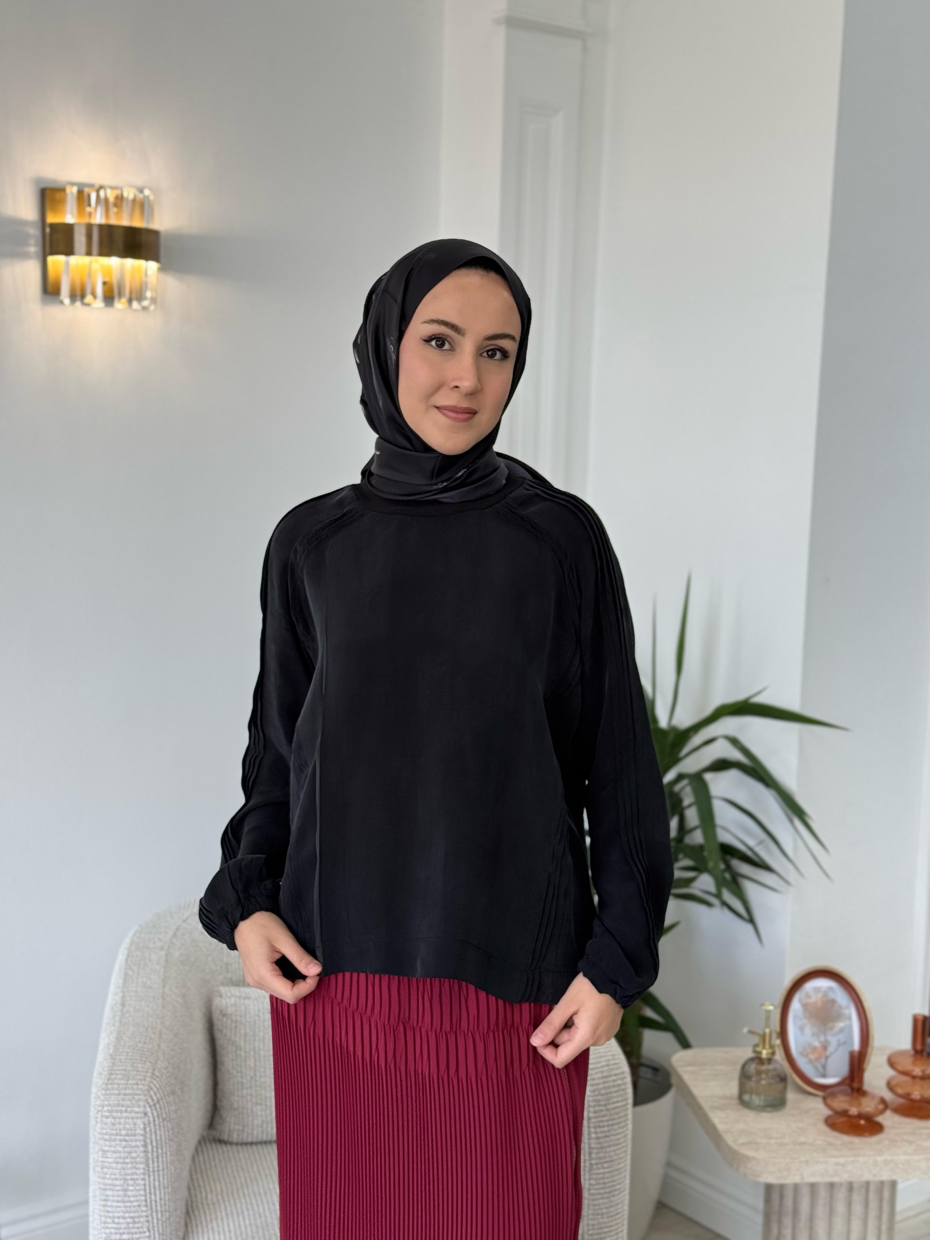 Misswhence İpek Tunik Siyah 37004