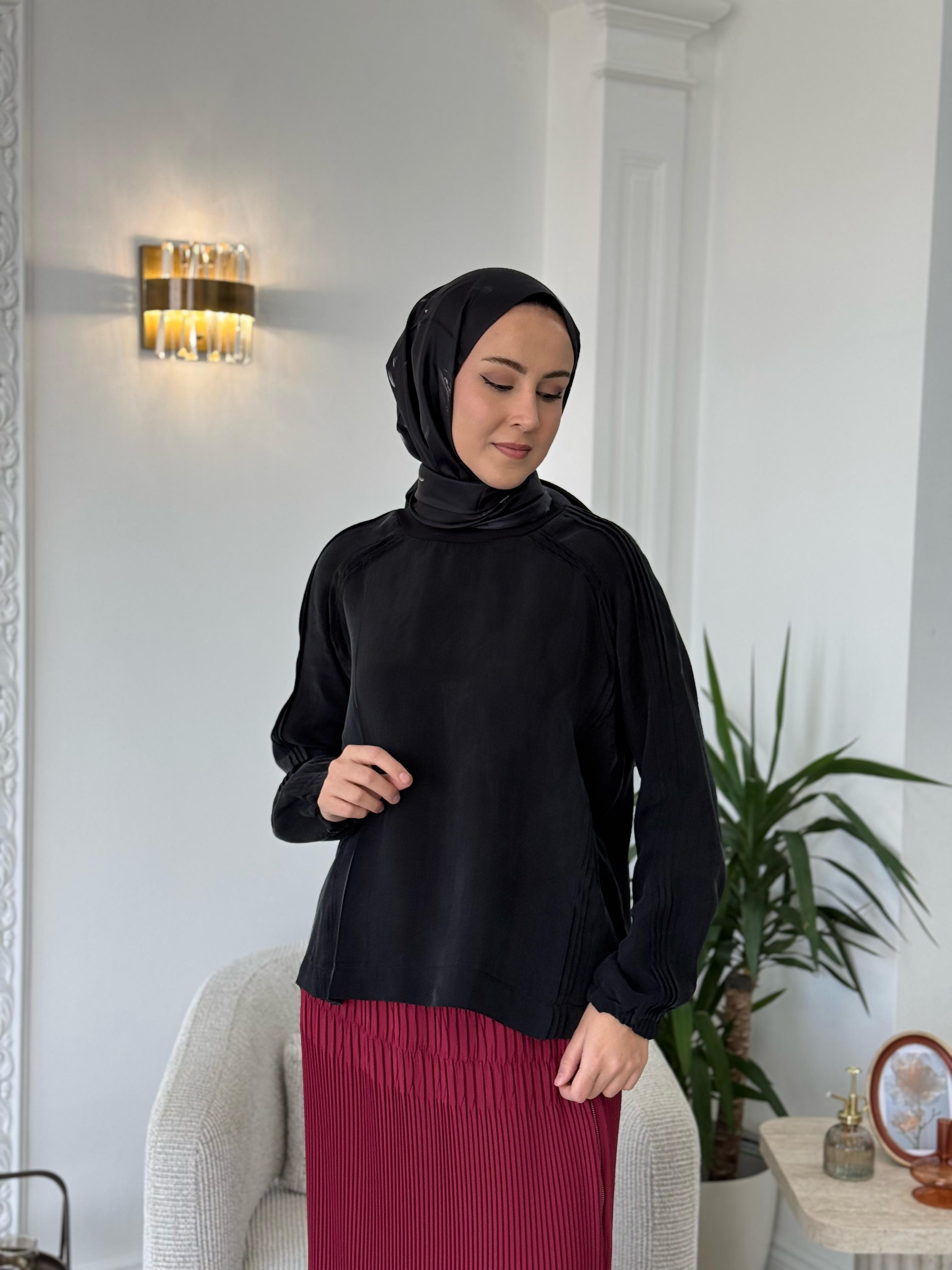 Misswhence İpek Tunik Siyah 37004