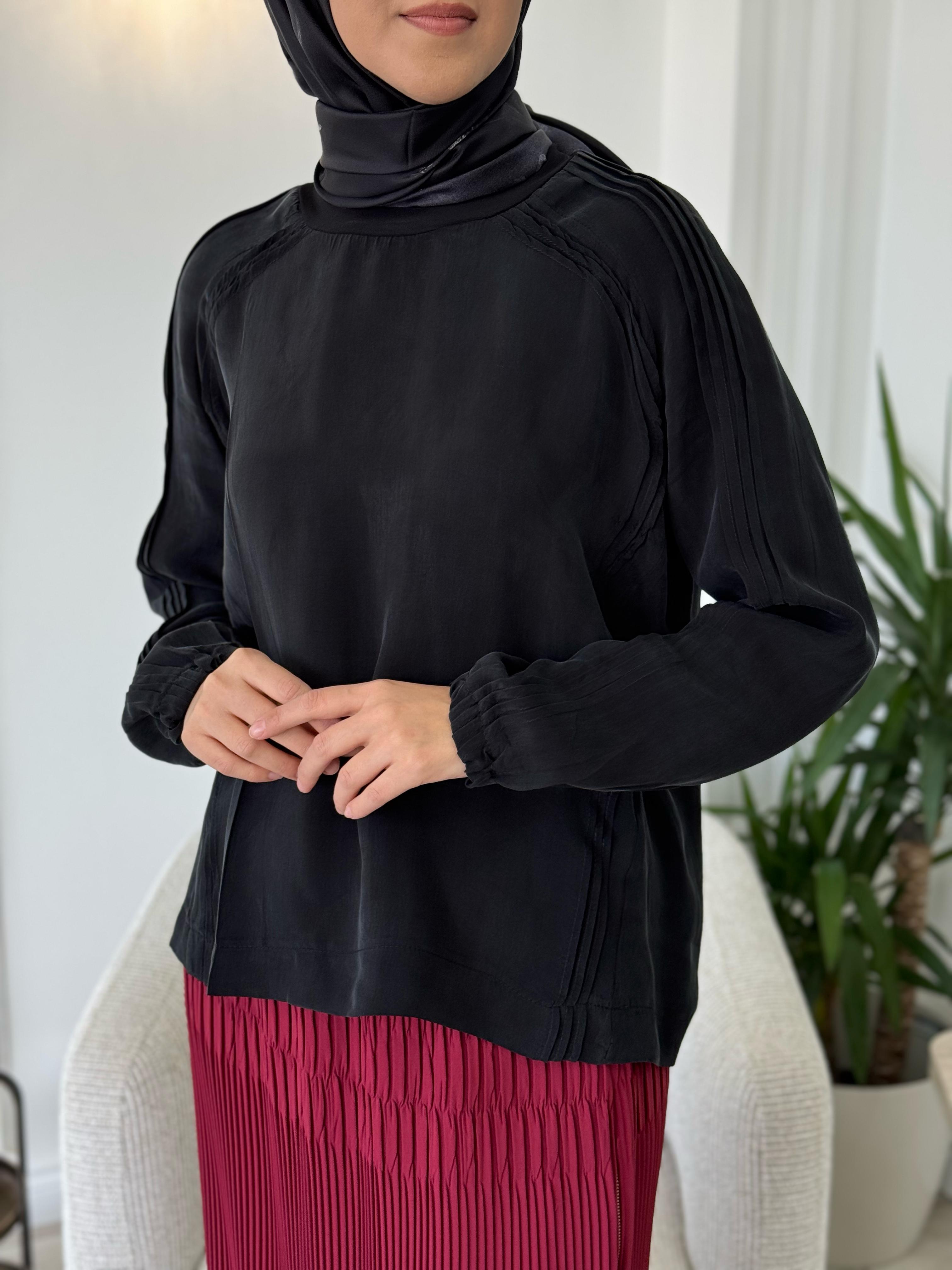 Misswhence İpek Tunik Siyah 37004