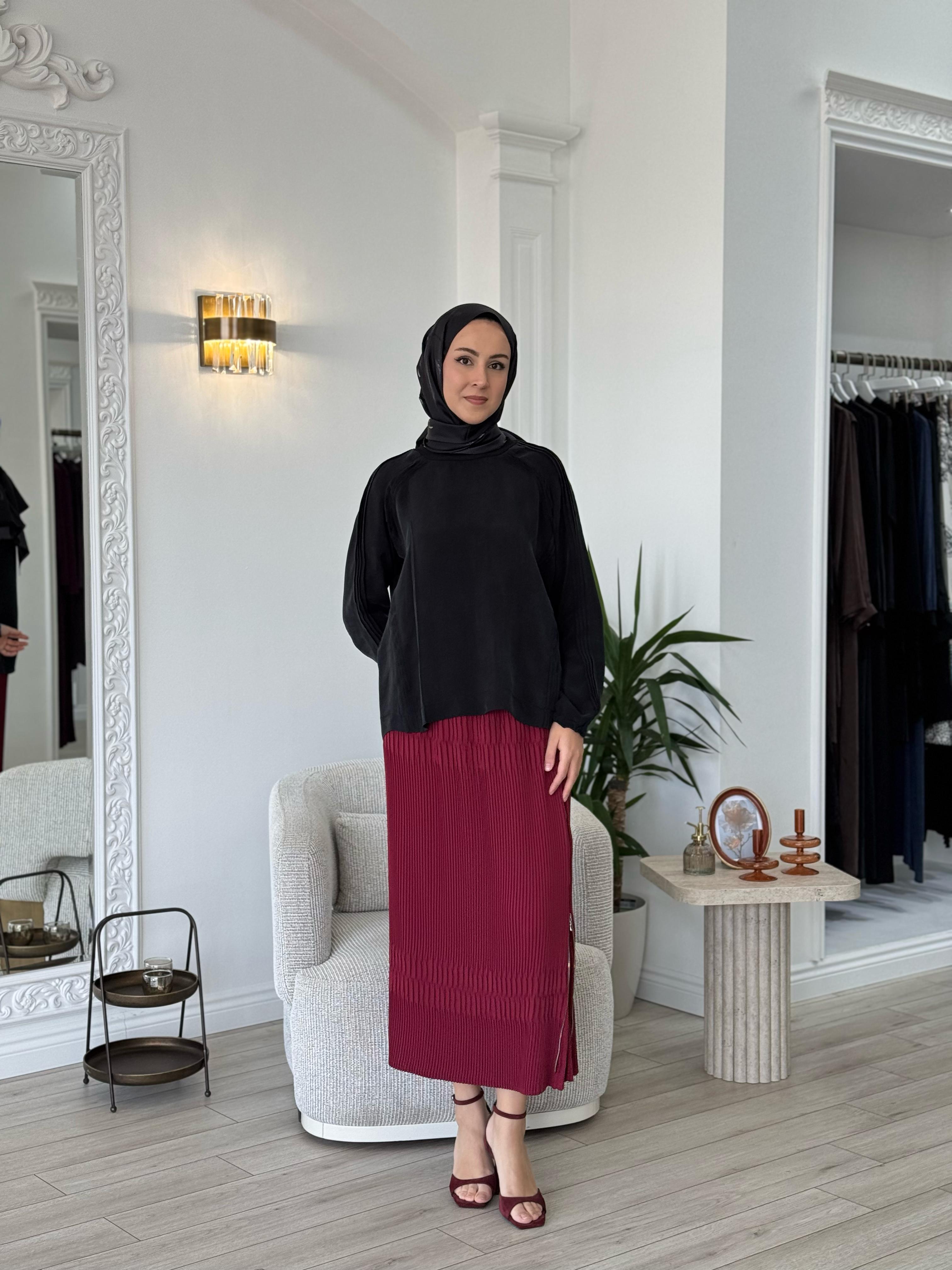 Misswhence İpek Tunik Siyah 37004