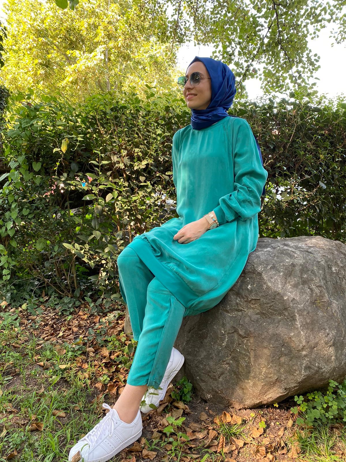 MissWhence İpek Tunik Yeşil 31005