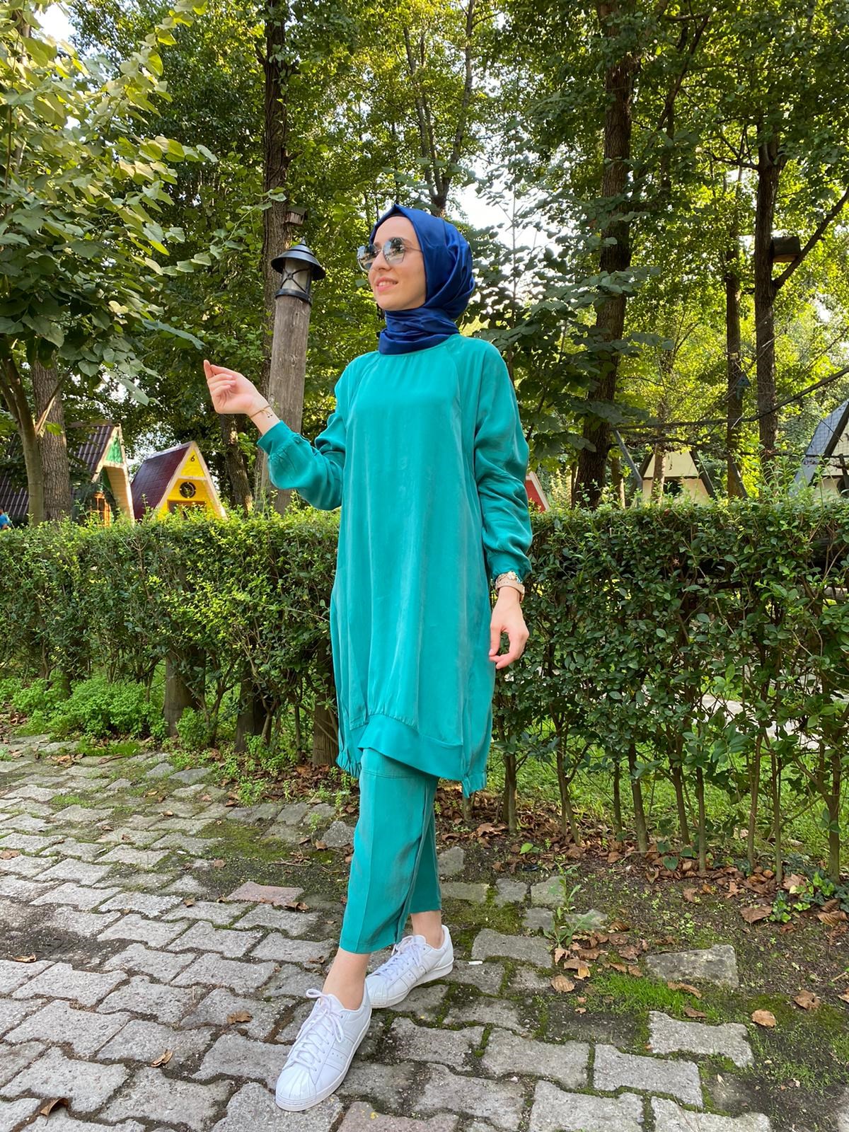 MissWhence İpek Tunik Yeşil 31005