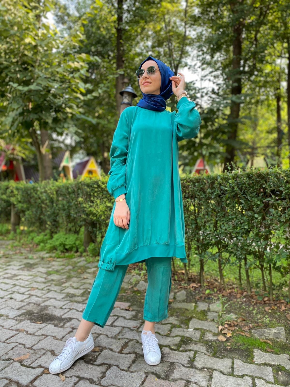 MissWhence İpek Tunik Yeşil 31005