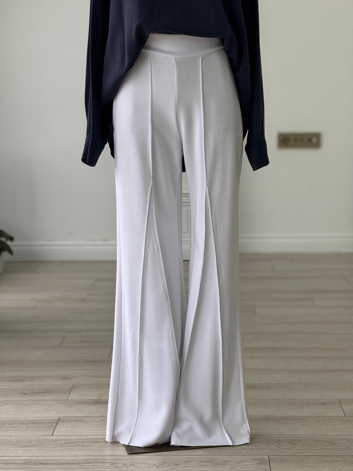 Misswhence İspanyol Çelikörme Pantolon Beyaz 34105