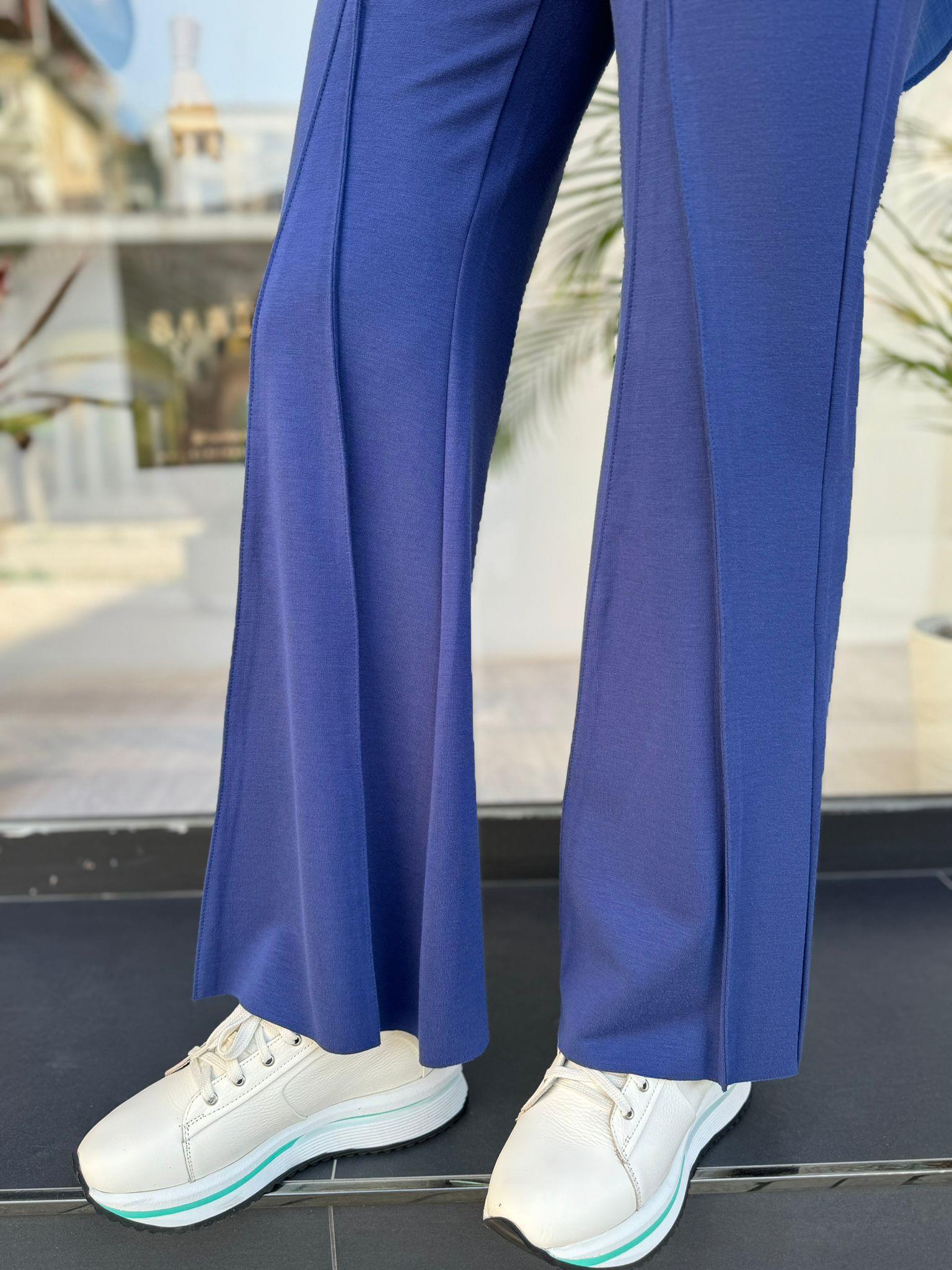 Misswhence İspanyol Çelikörme Pantolon Lacivert 34105