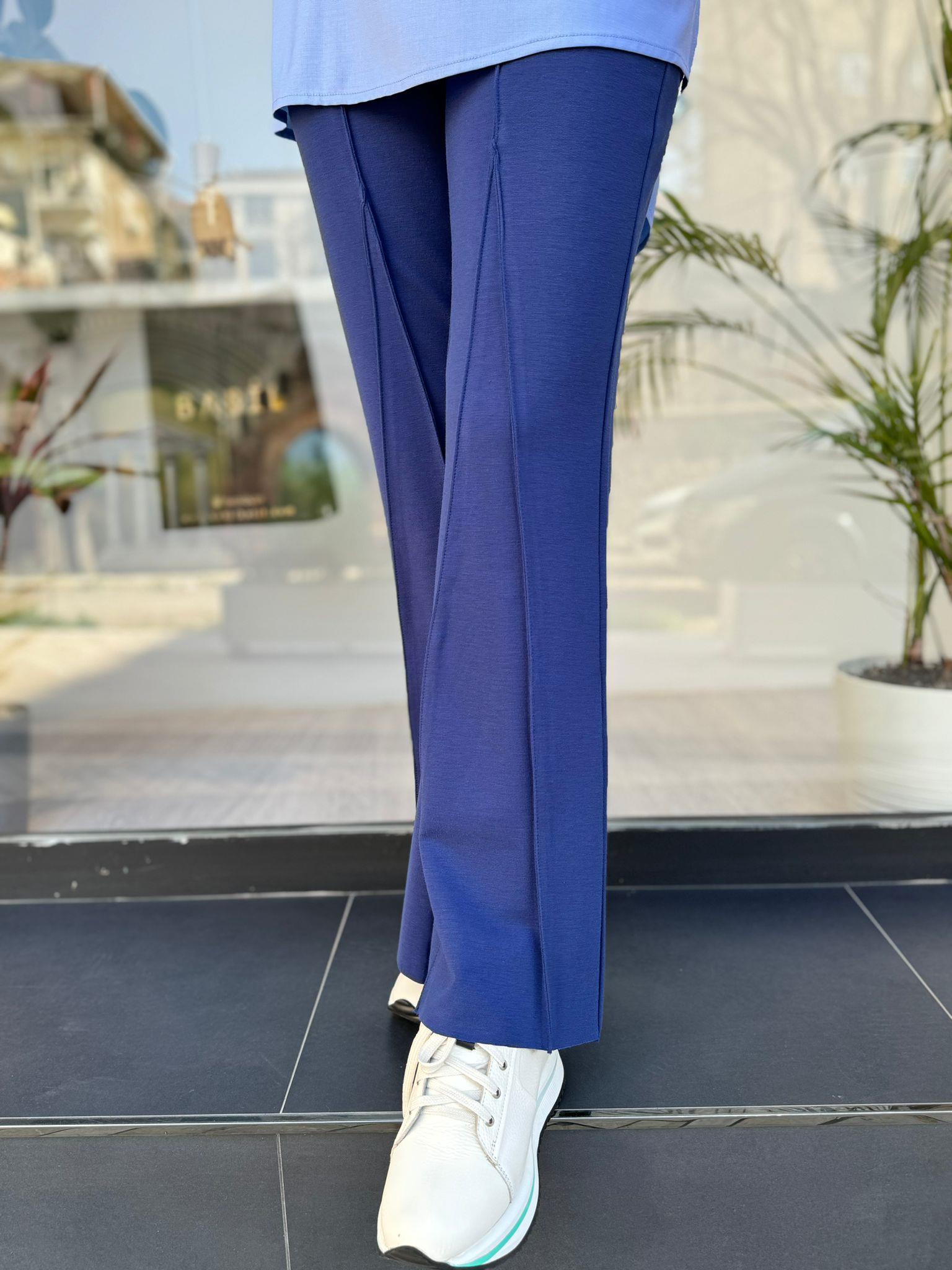 Misswhence İspanyol Çelikörme Pantolon Lacivert 34105