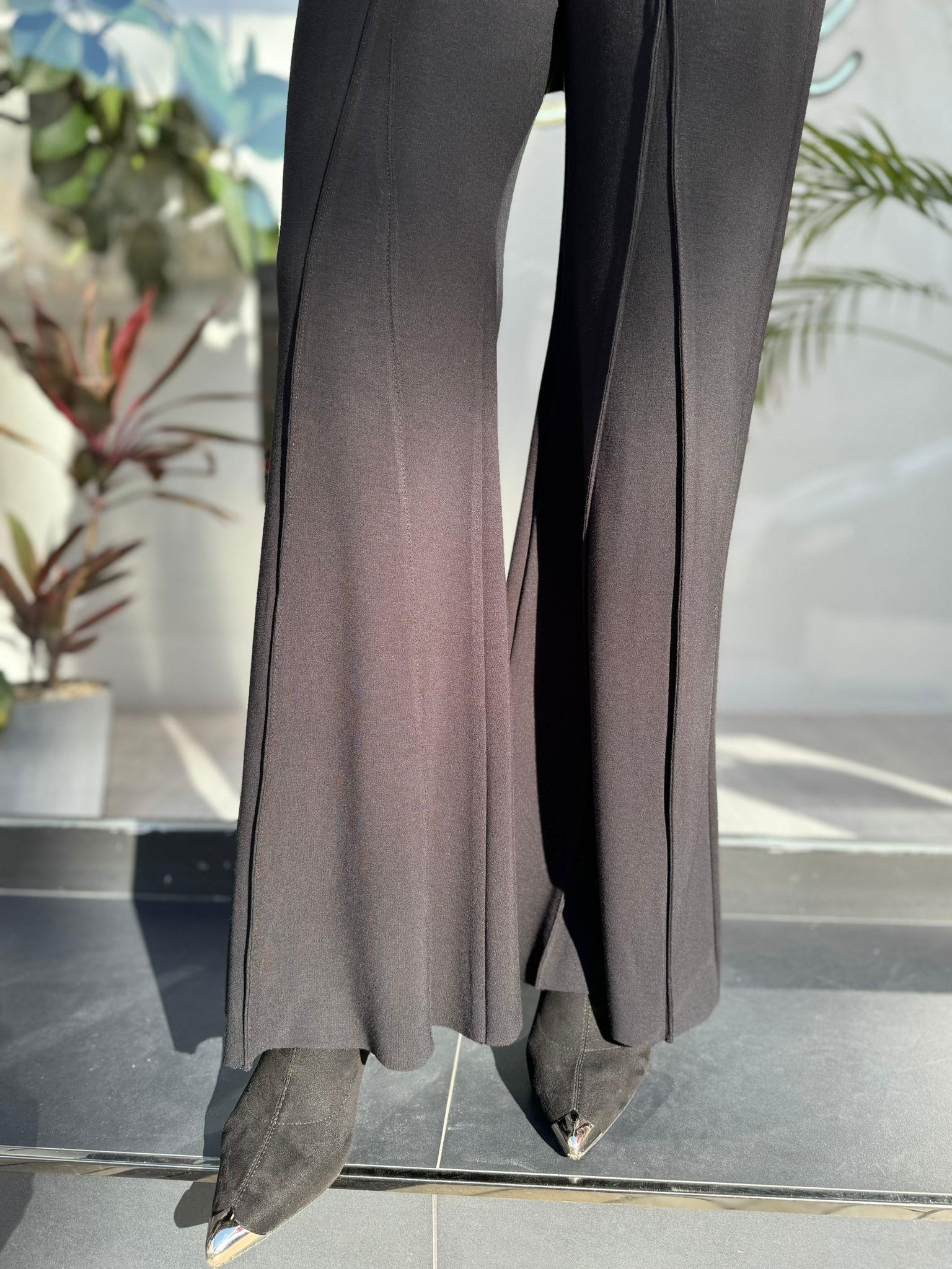 Misswhence İspanyol Çelikörme Pantolon Siyah 34105