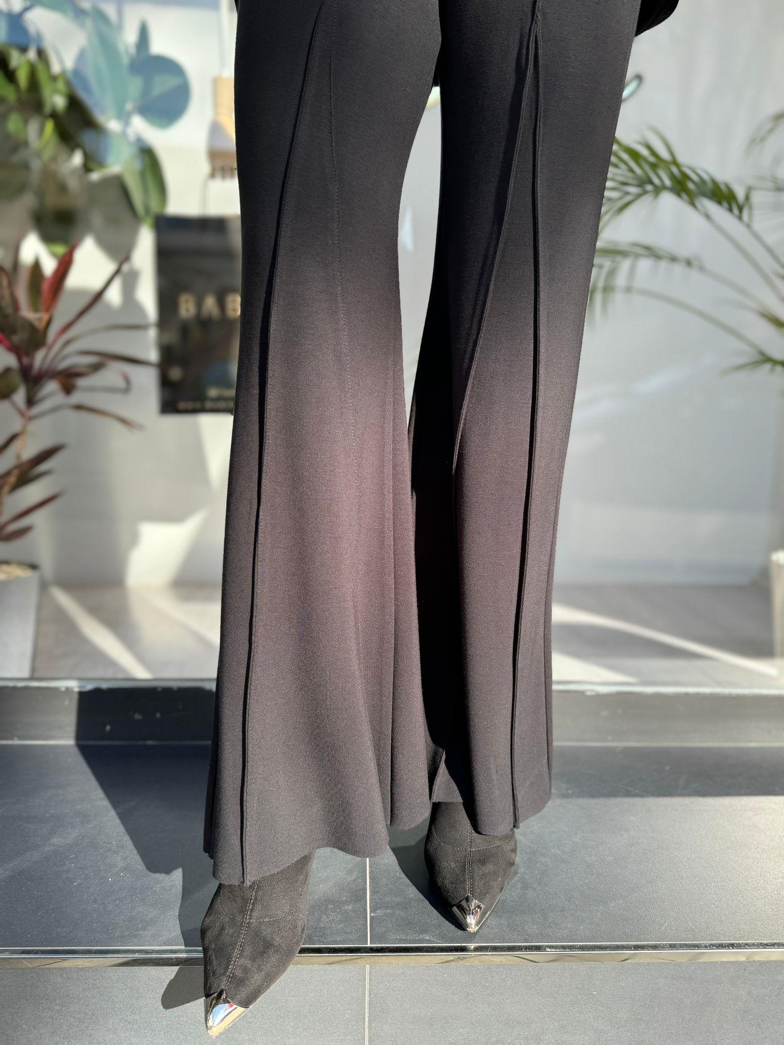 Misswhence İspanyol Çelikörme Pantolon Siyah 34105
