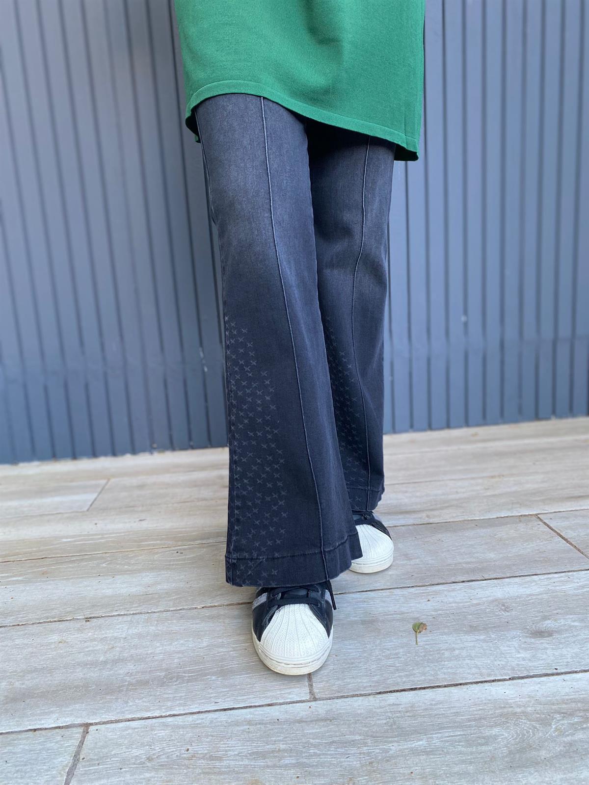 Misswhence İspanyol Paça Siyah  Pantolon 34103