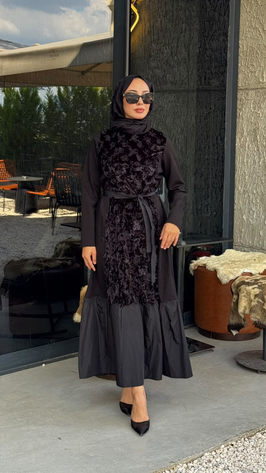Misswhence Kadife Detaylı Elbise 40801