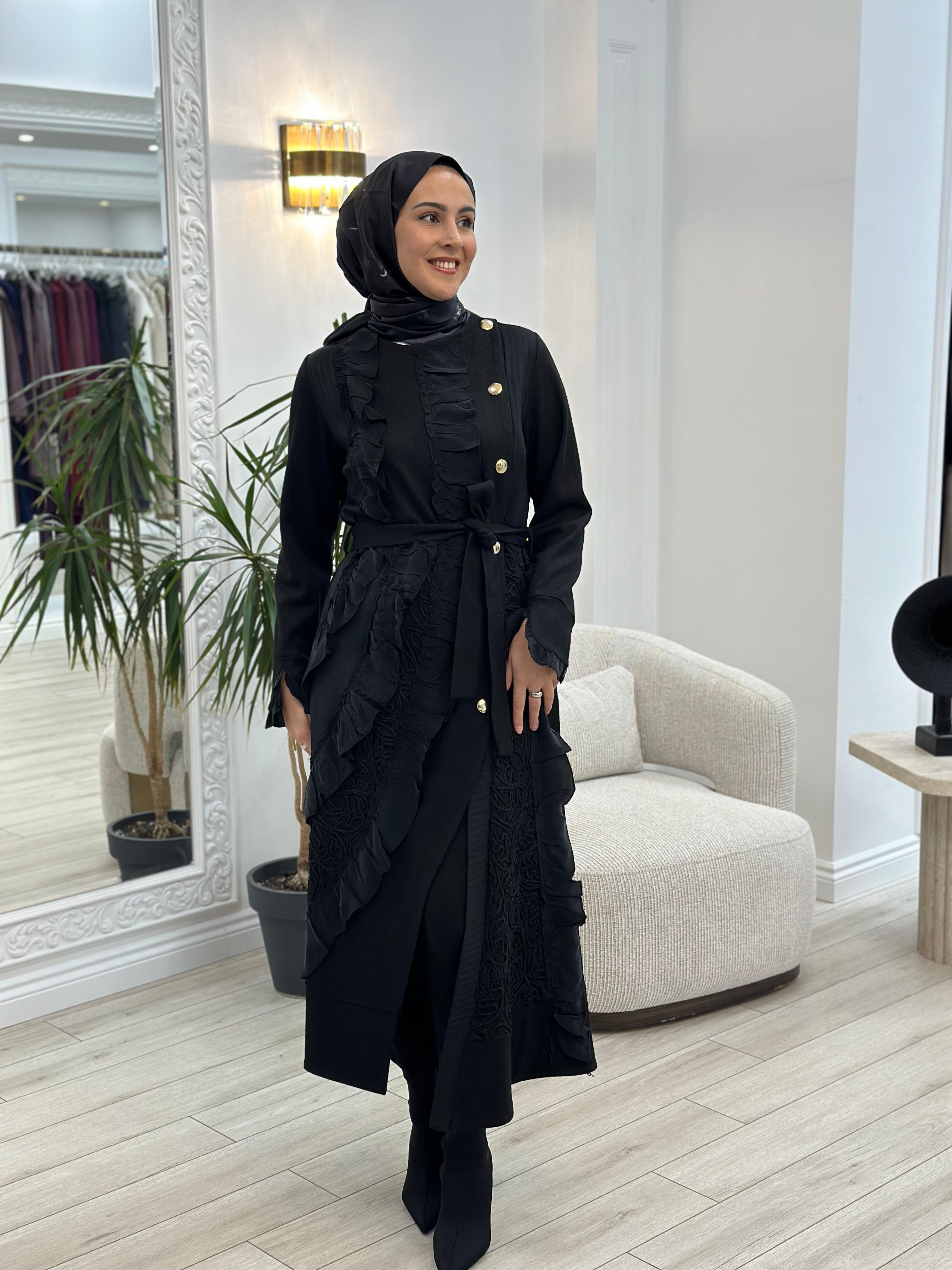 Misswhence Keçe Pardesü Siyah 36500