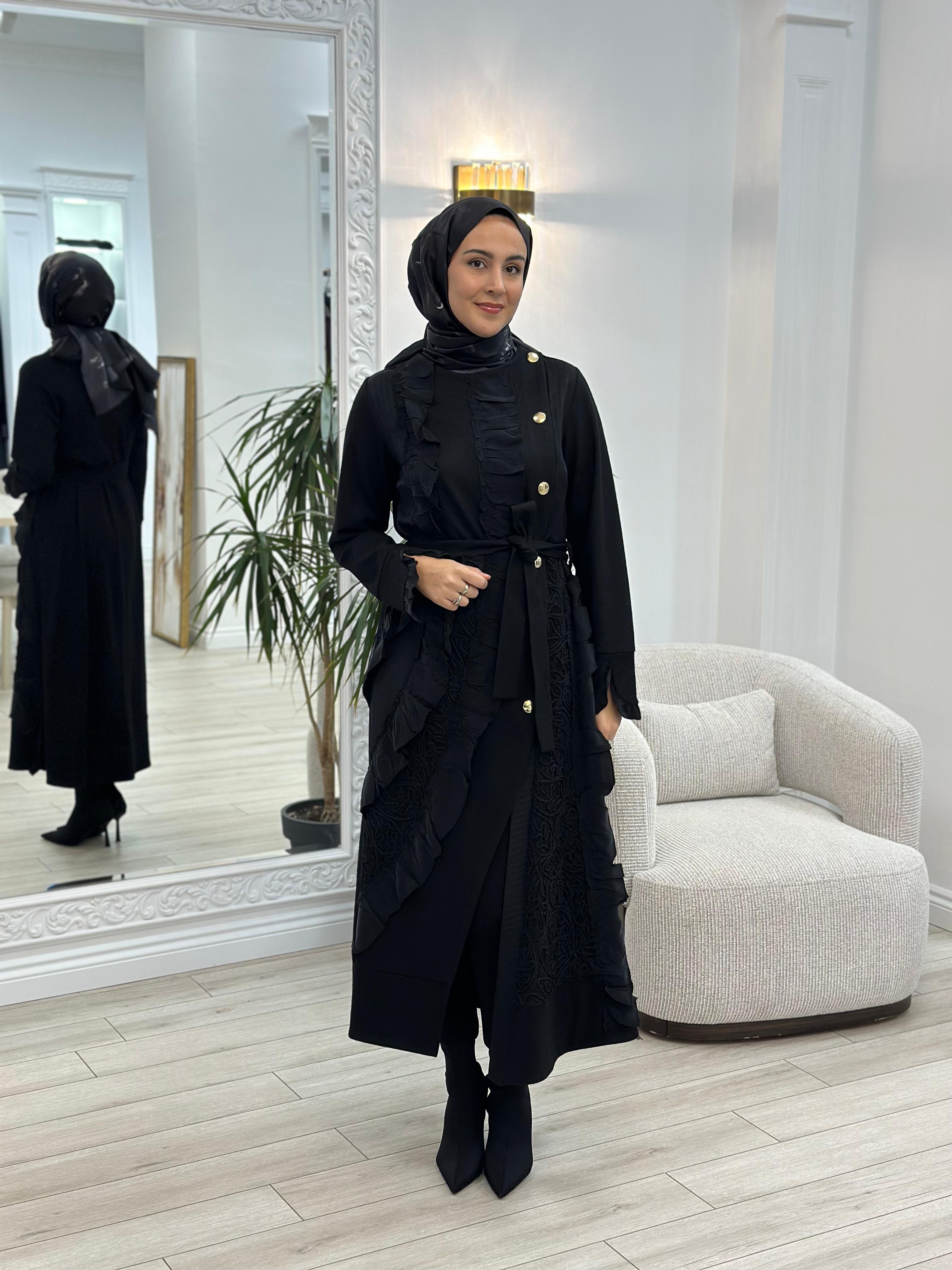 Misswhence Keçe Pardesü Siyah 36500