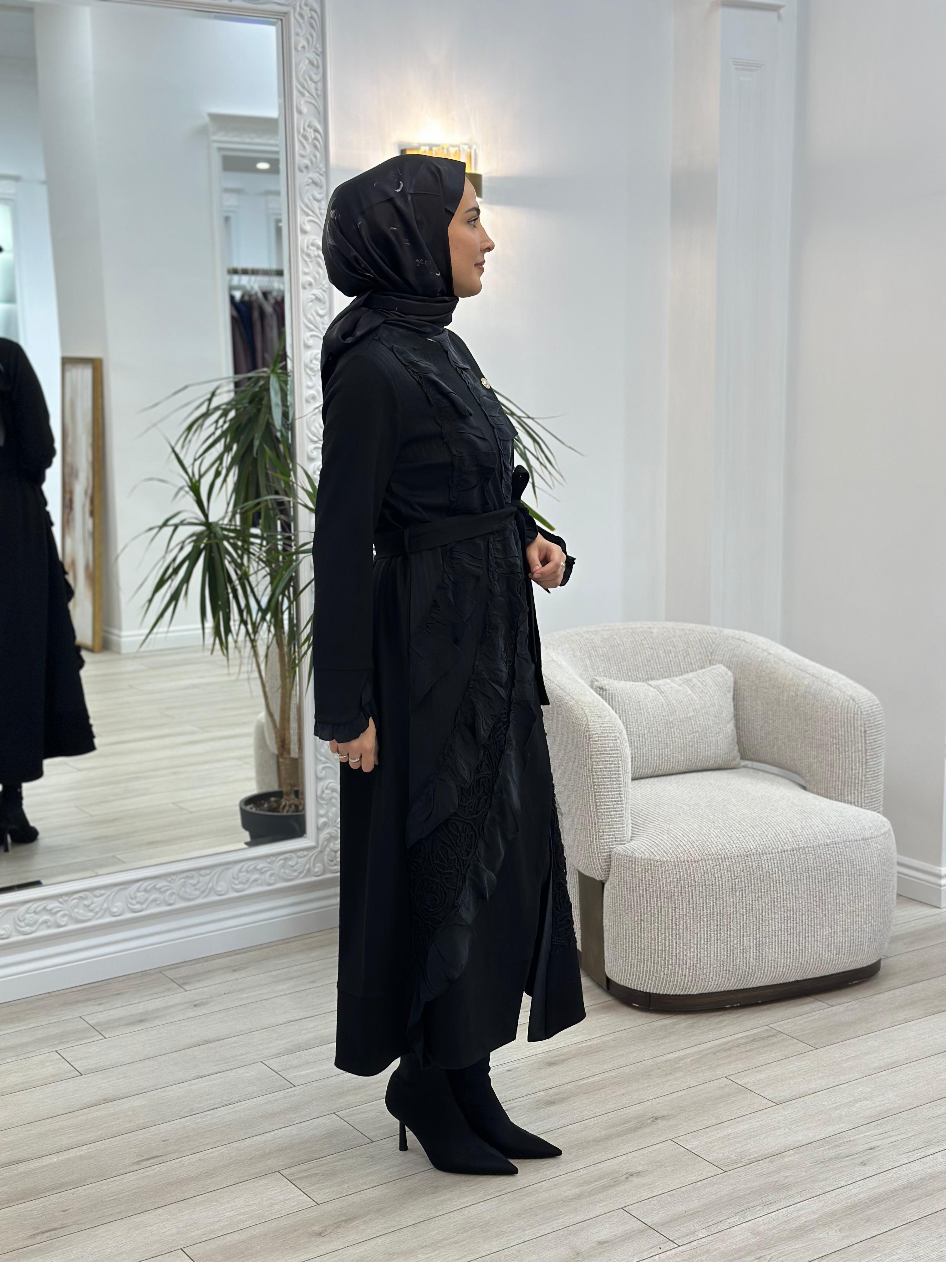 Misswhence Keçe Pardesü Siyah 36500