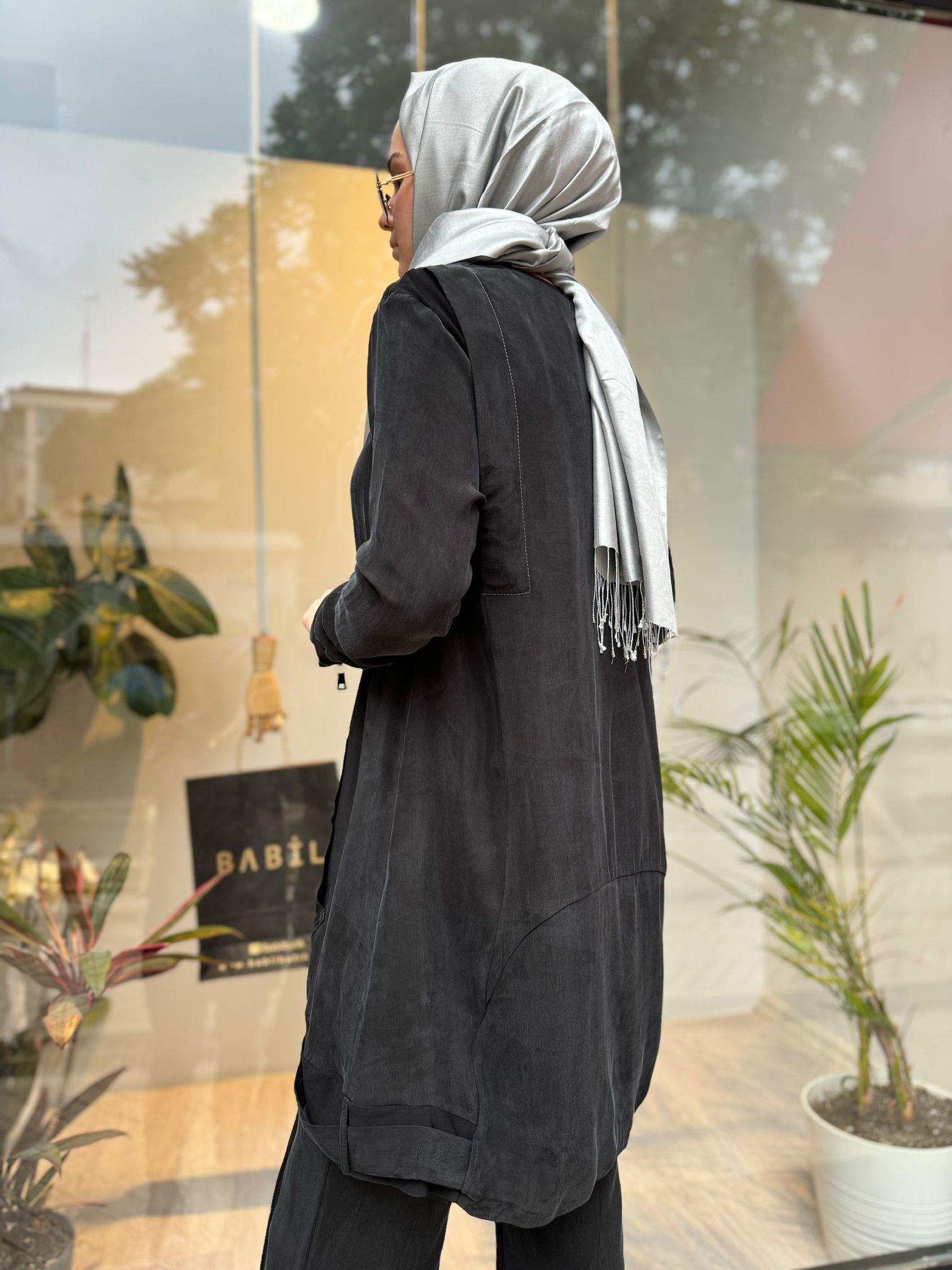 Misswhence Kemer Detaylı Tunik Siyah 35023