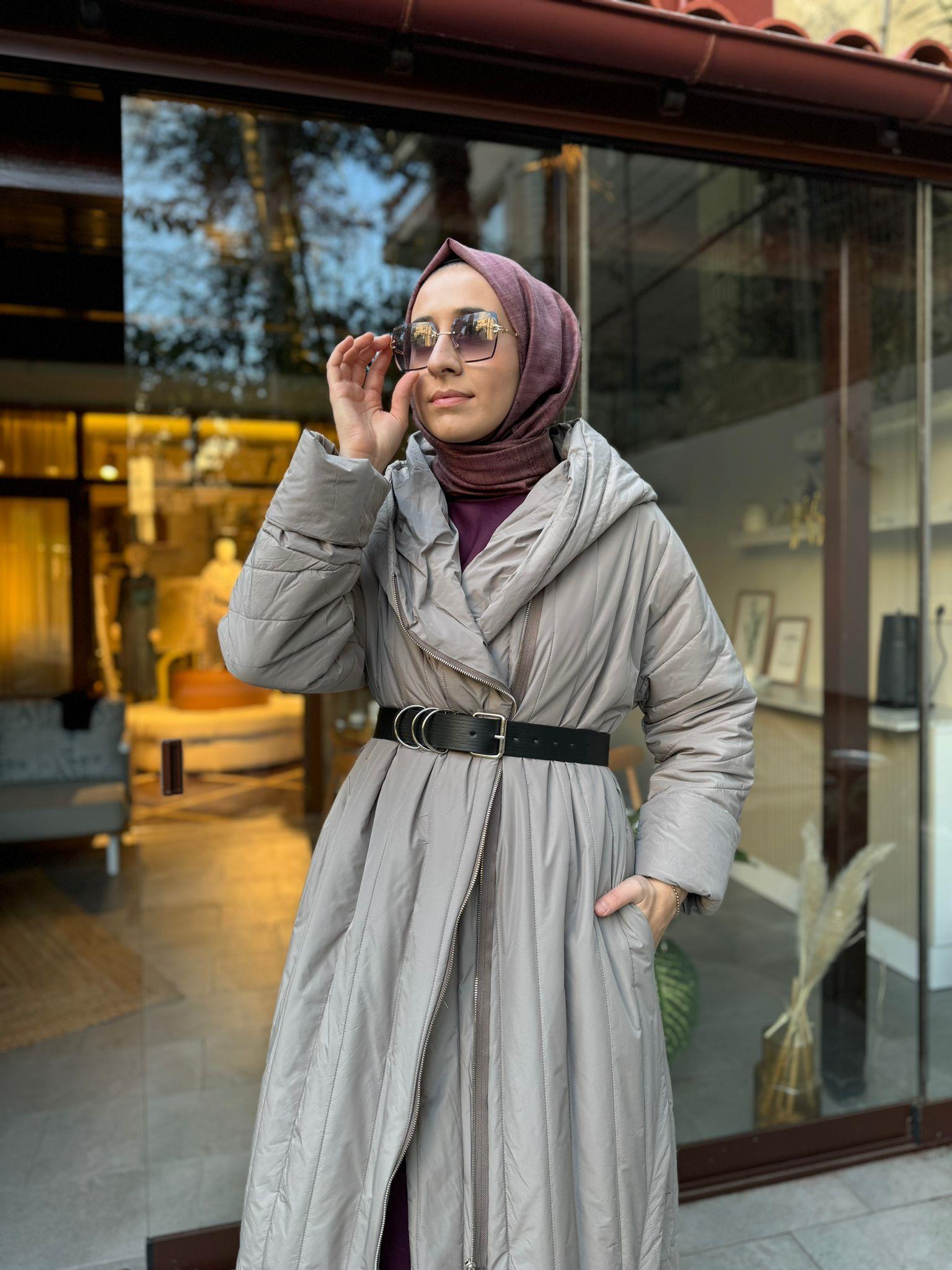 Misswhence Kemerli Şişme Pardesü Mont Vizon 34525