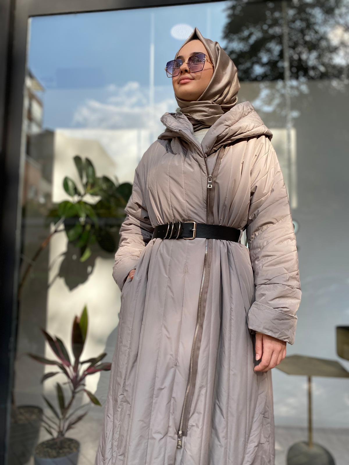 Misswhence Kemerli Şişme Pardesü Mont Vizon 34525