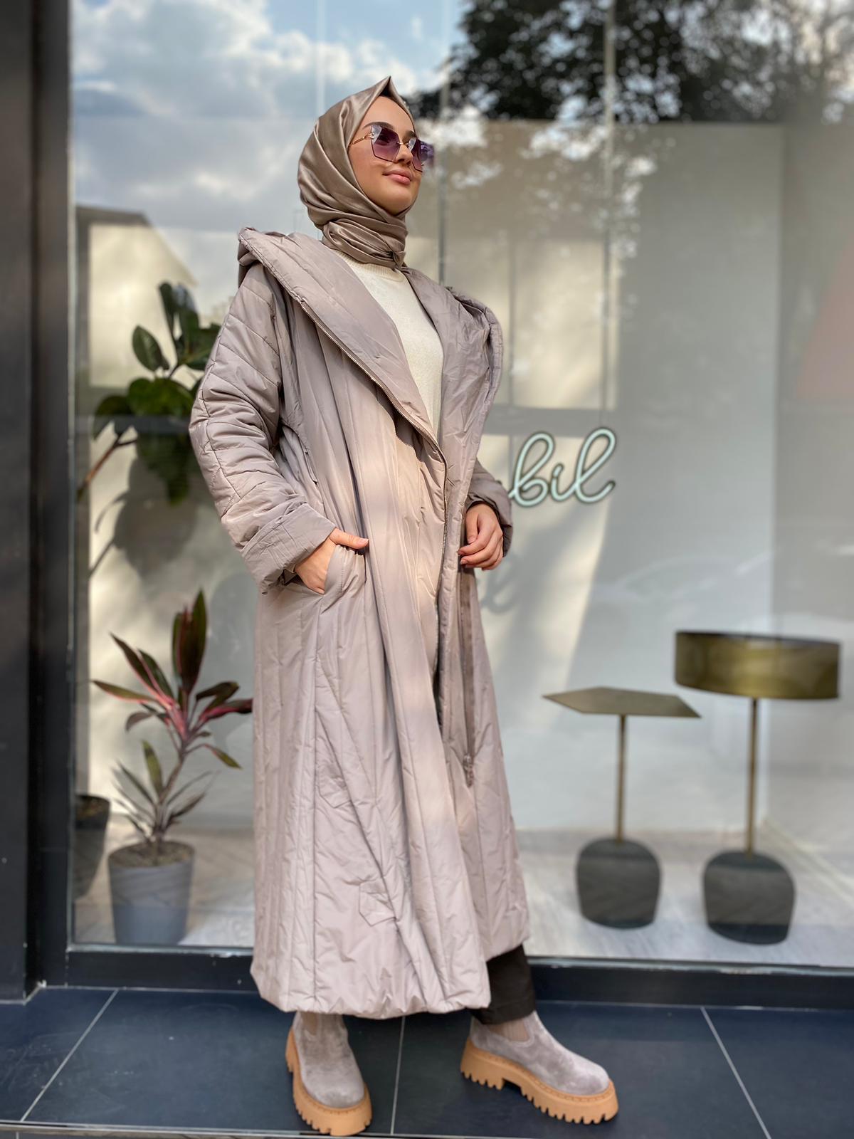 Misswhence Kemerli Şişme Pardesü Mont Vizon 34525