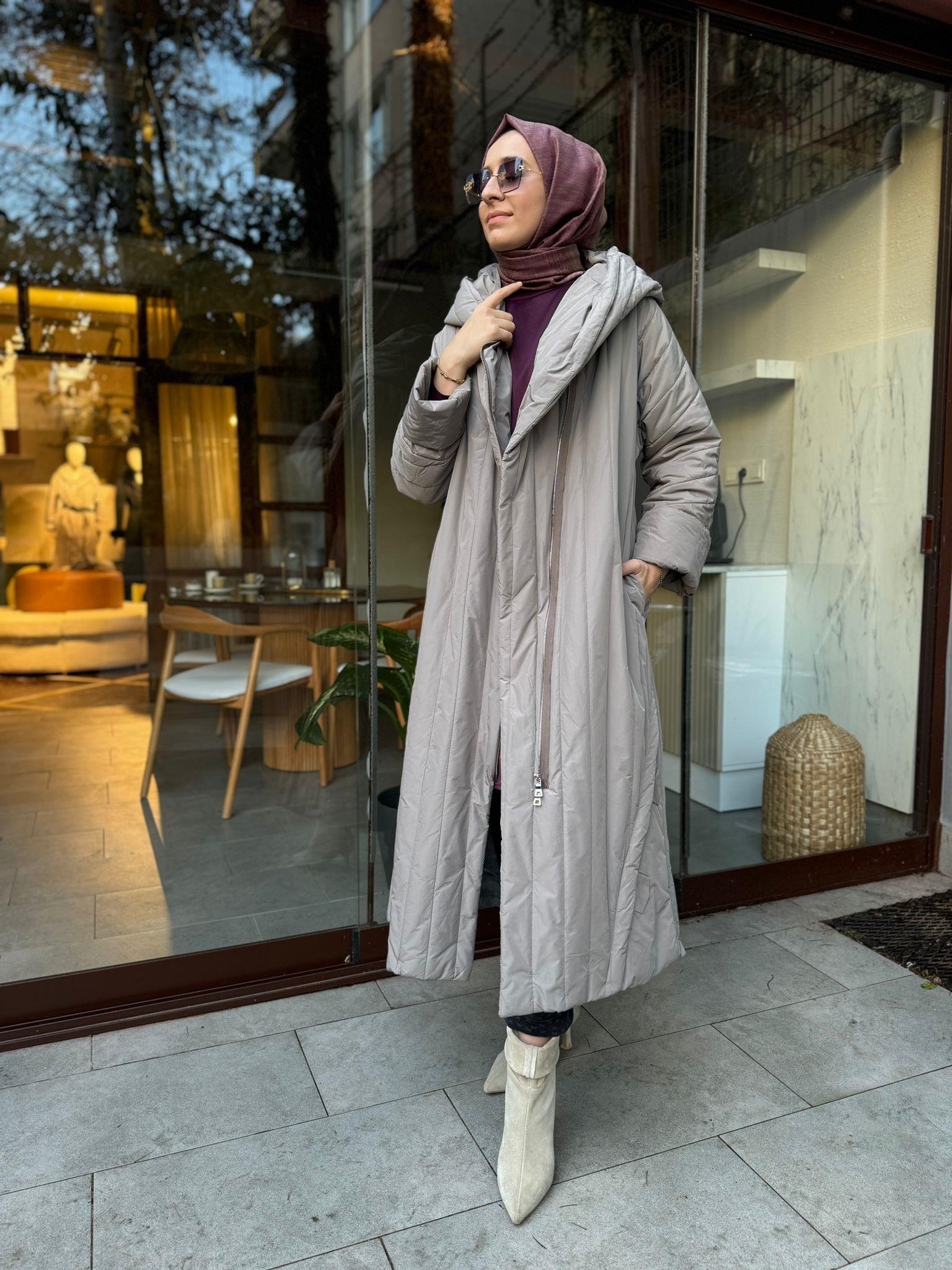 Misswhence Kemerli Şişme Pardesü Mont Vizon 34525