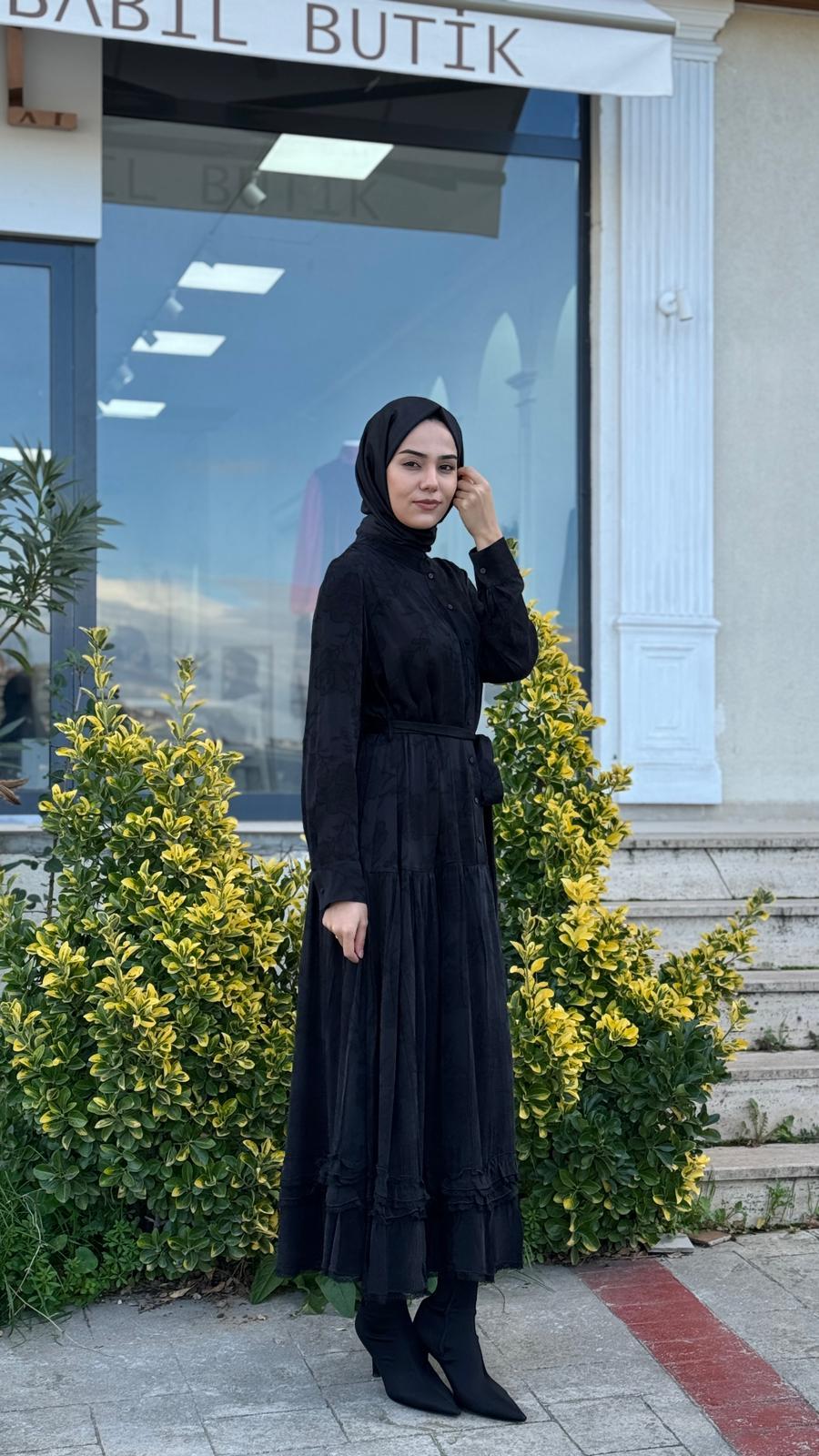 Misswhence Kendinden Desenli Elbise 38809