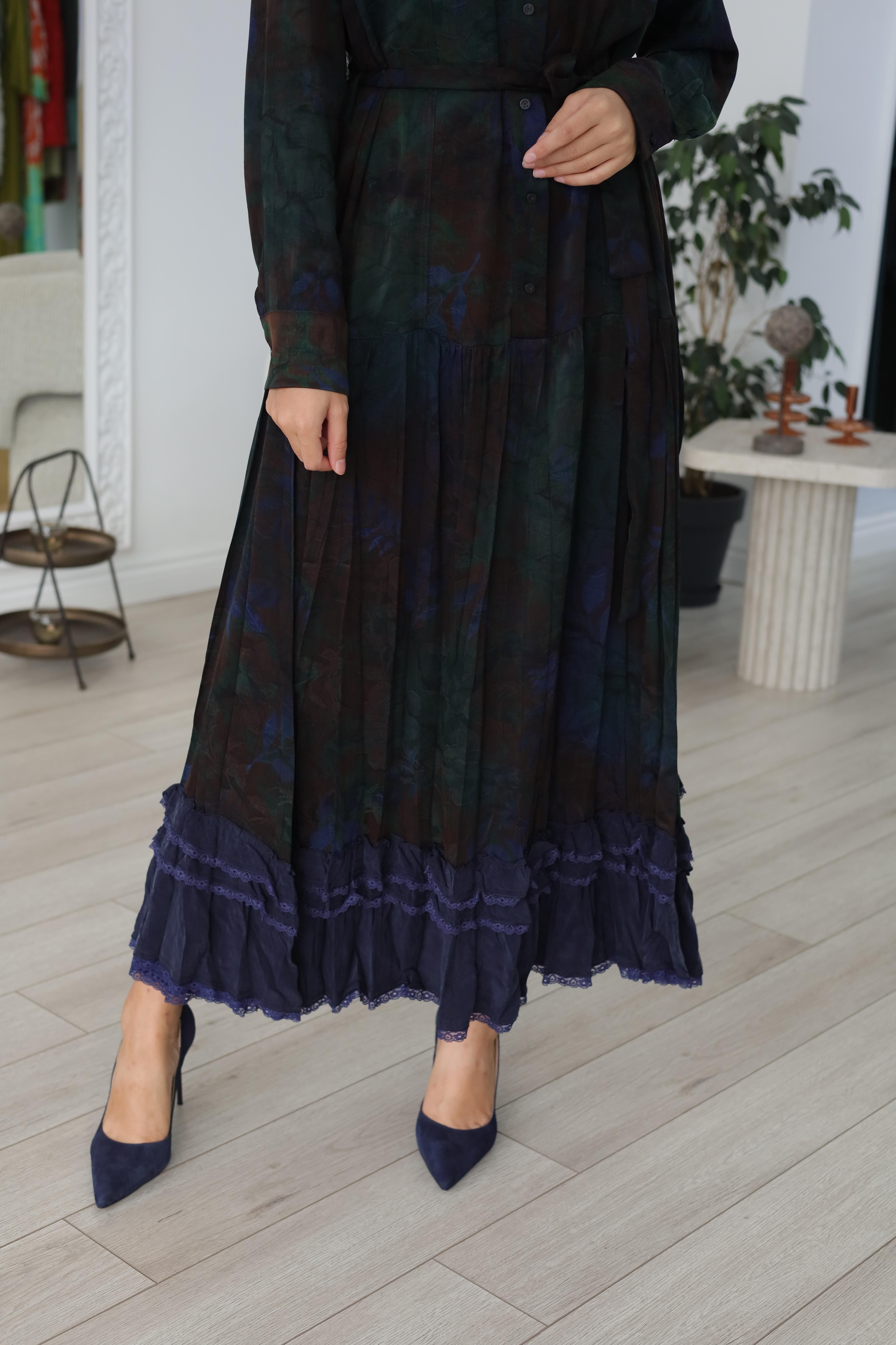 Misswhence Kendinden Desenli Elbise 38809