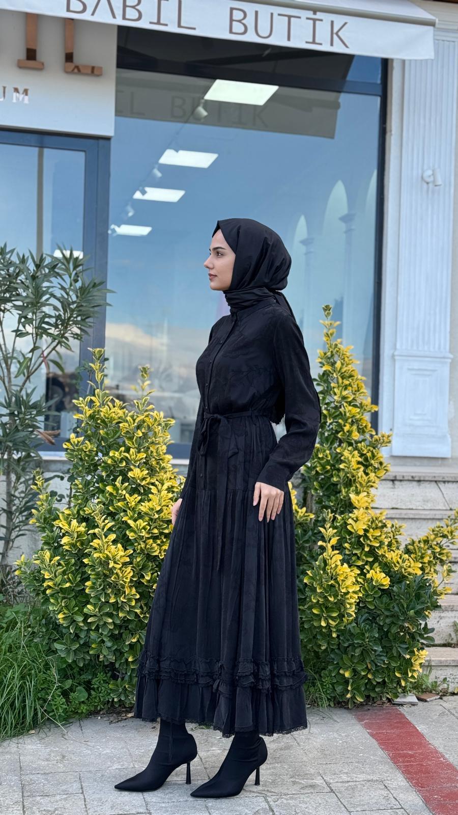 Misswhence Kendinden Desenli Elbise 38809