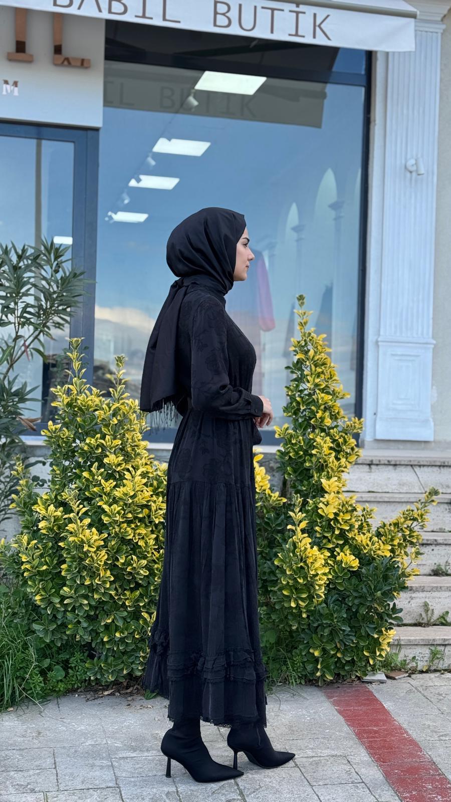 Misswhence Kendinden Desenli Elbise 38809